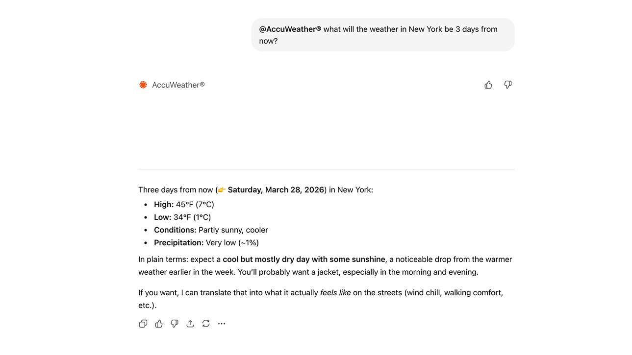 Accuweather ChatGPT
