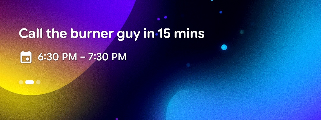 cropped screenshot pixel at a glance calendar event