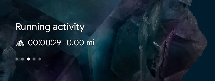 cropped screenshot pixel at a glance running activity