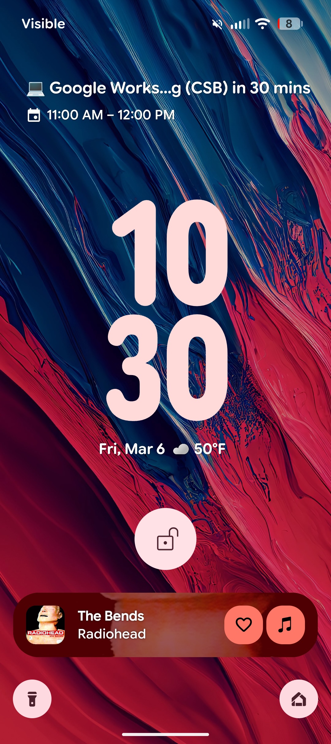 New Now Playing UI on the lock screen.