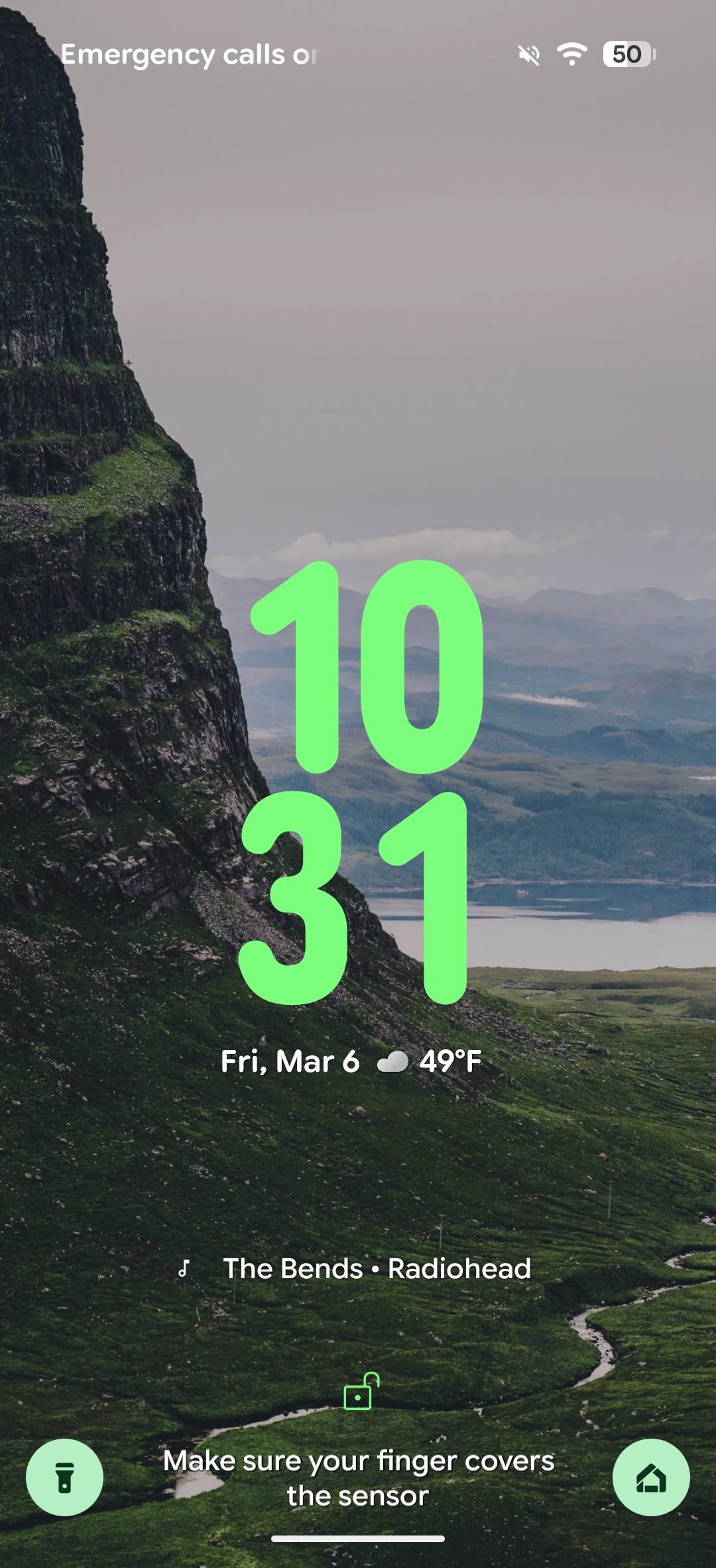 Old Now Playing UI on the lock screen.