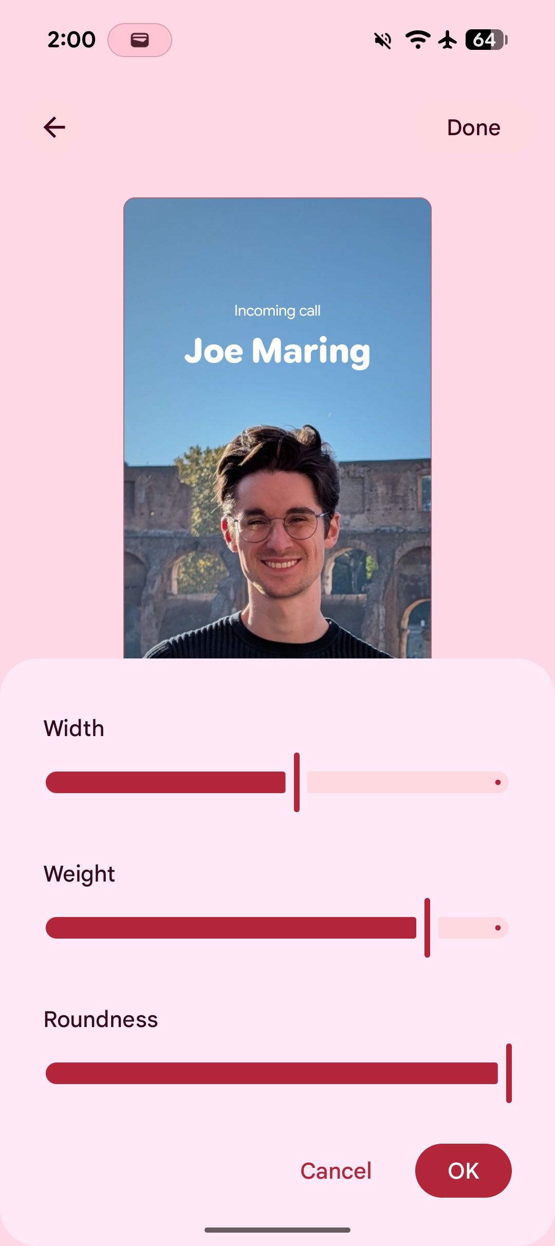 Screenshot of creating your own Google Phone Calling Card.