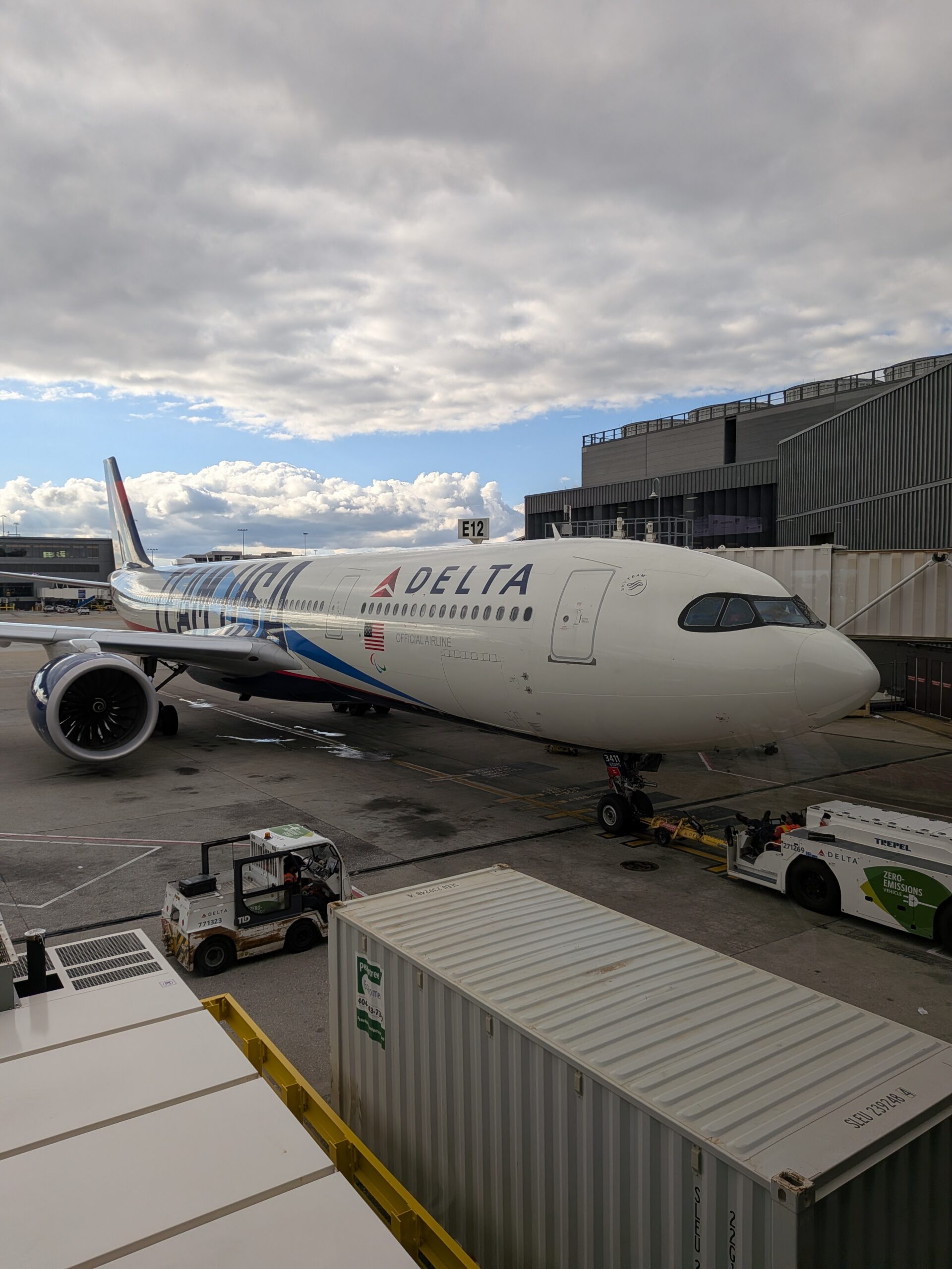 A photo of an airplane, captured with the Google Pixel 10a.