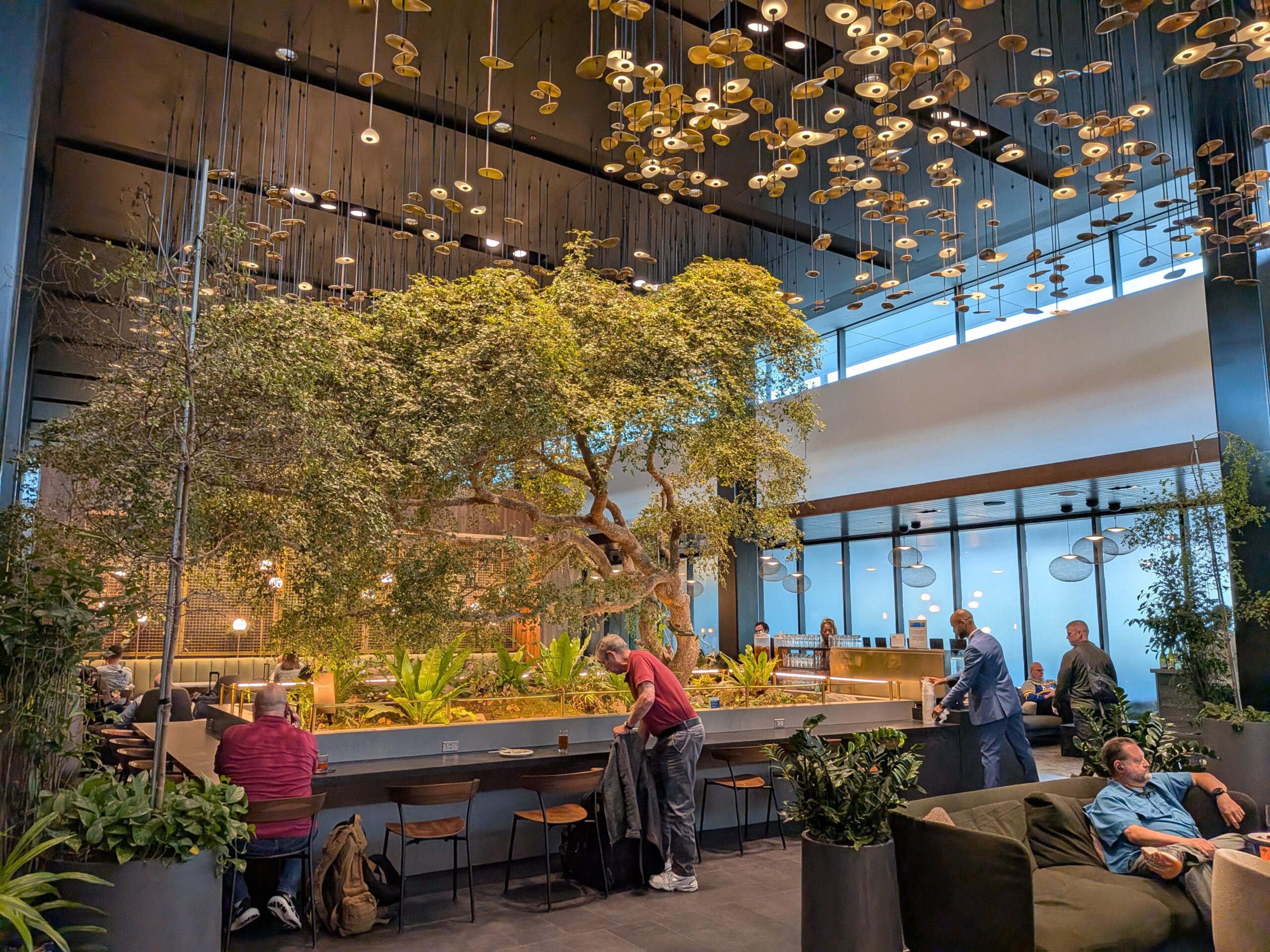 A photo of a lounge at Atlanta airport, captured with the Google Pixel 10a.
