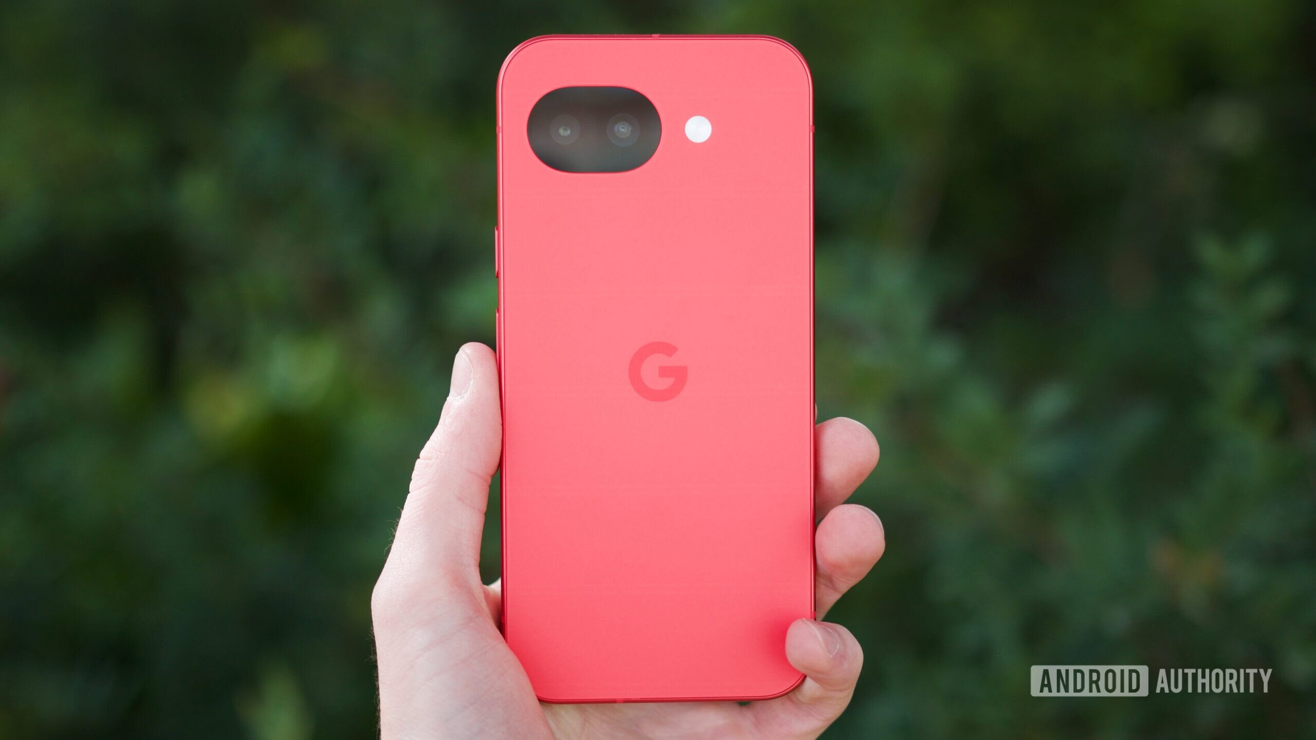 The Google Pixel 10a in its Berry color.