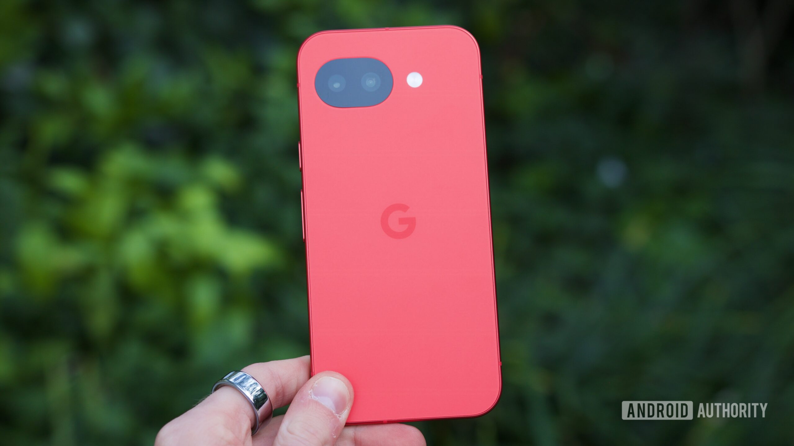 The Google Pixel 10a in its Berry color.