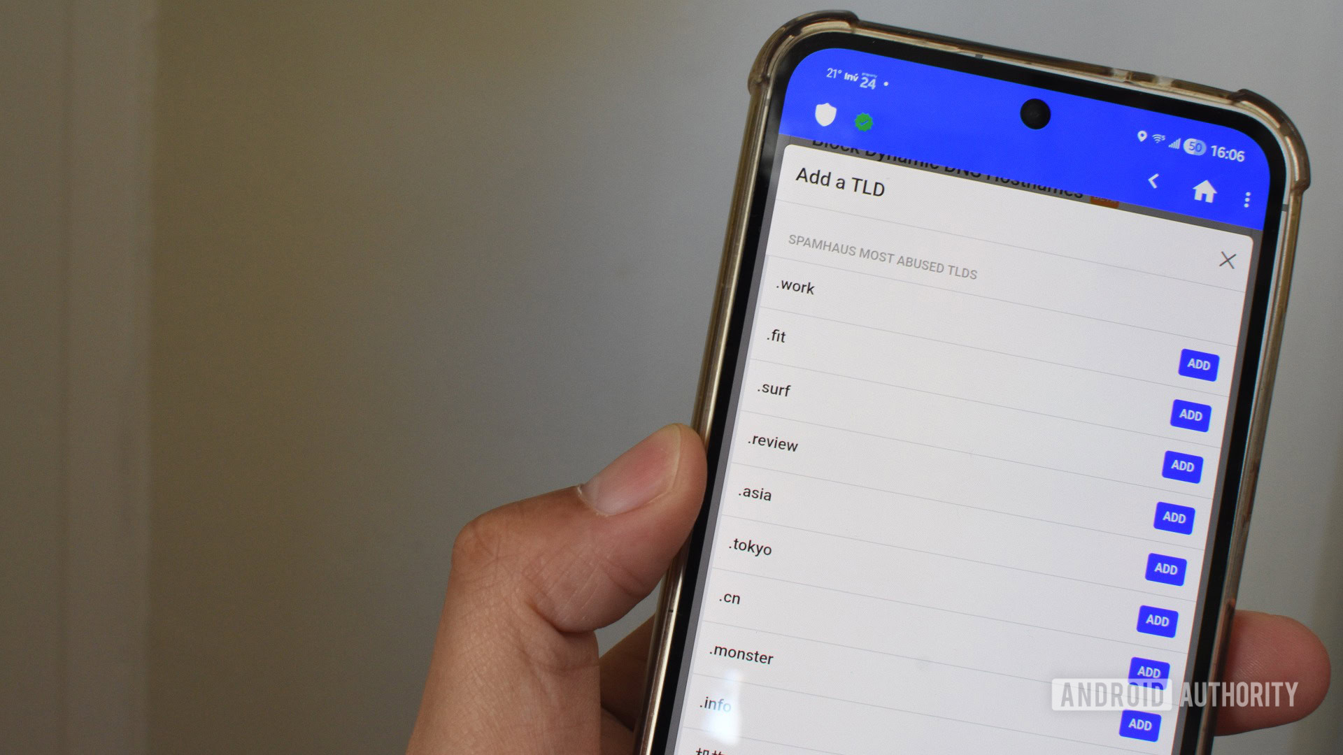 nextdns android block tld 1