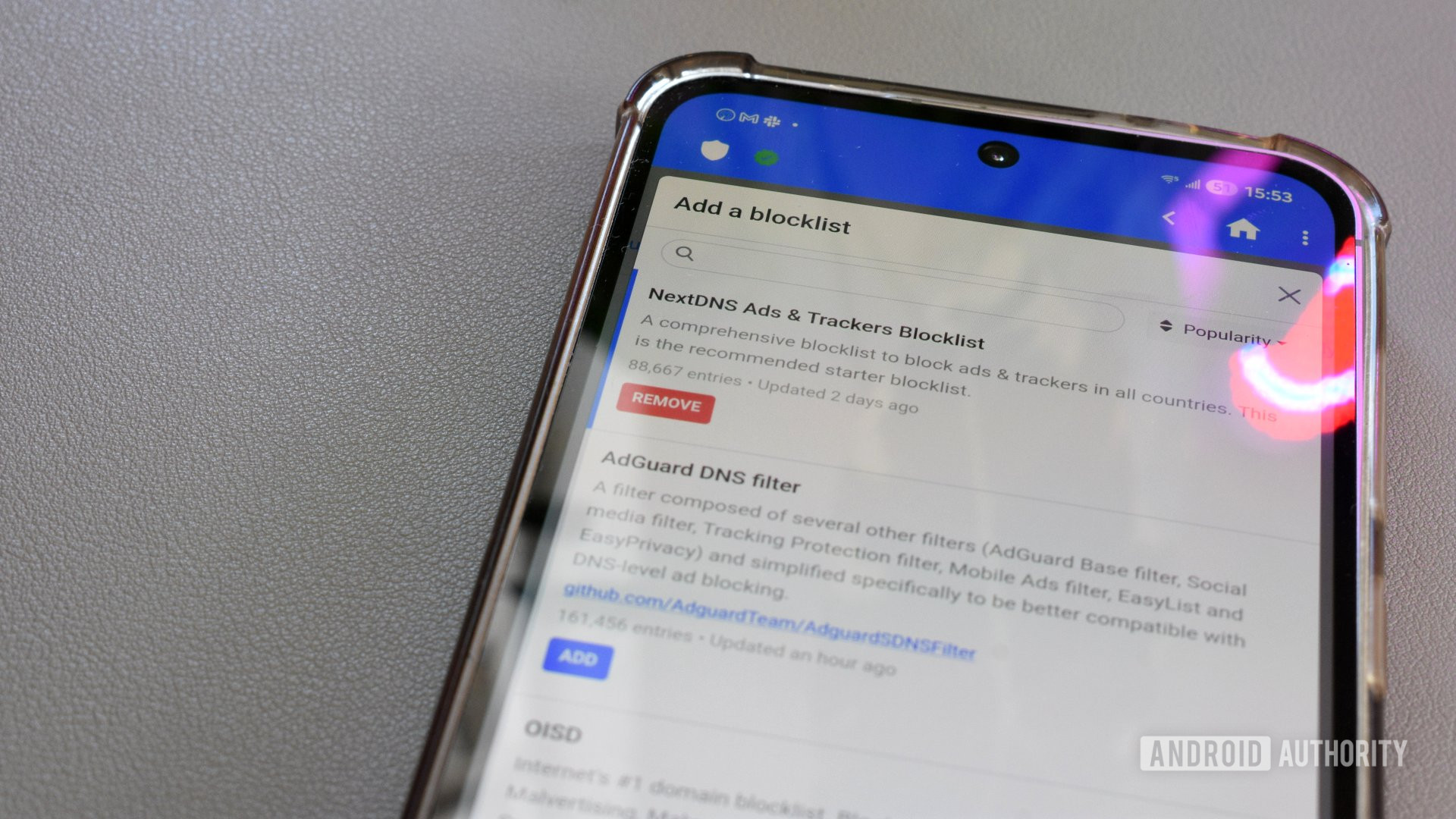 nextdns android blocklists 2