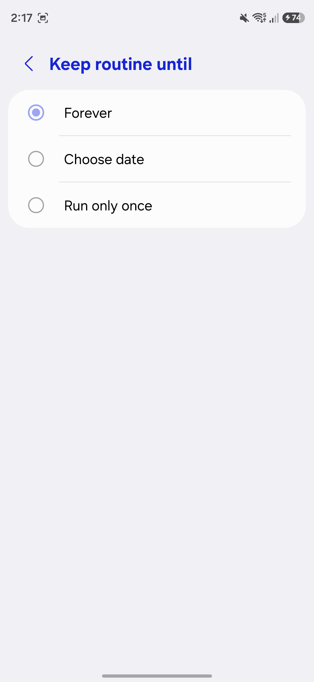 one ui 8 5 keep routine until 2