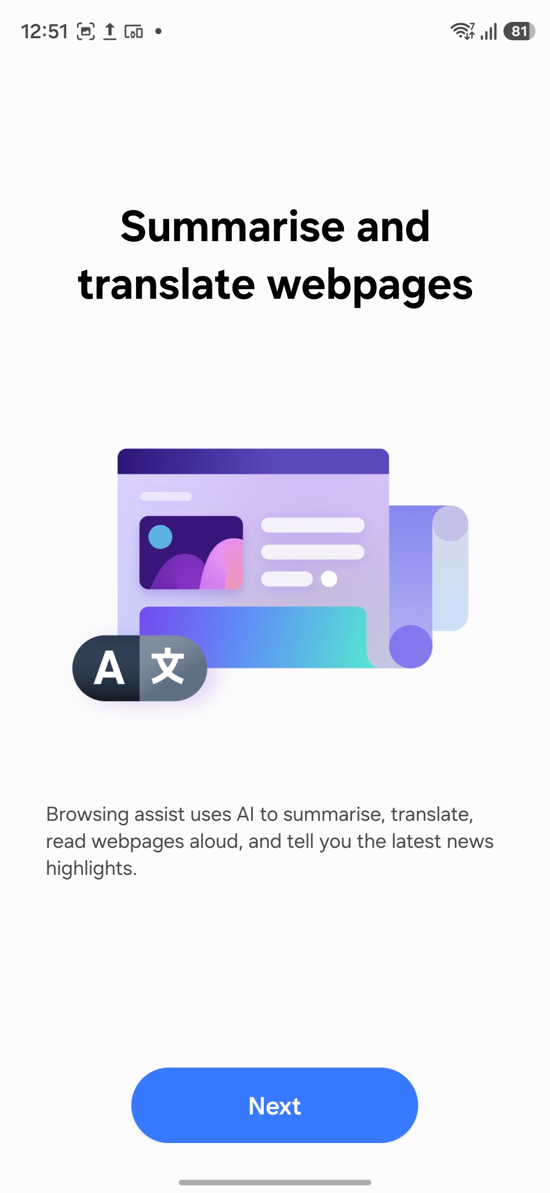 samsung browser new onboarding march 2026 4