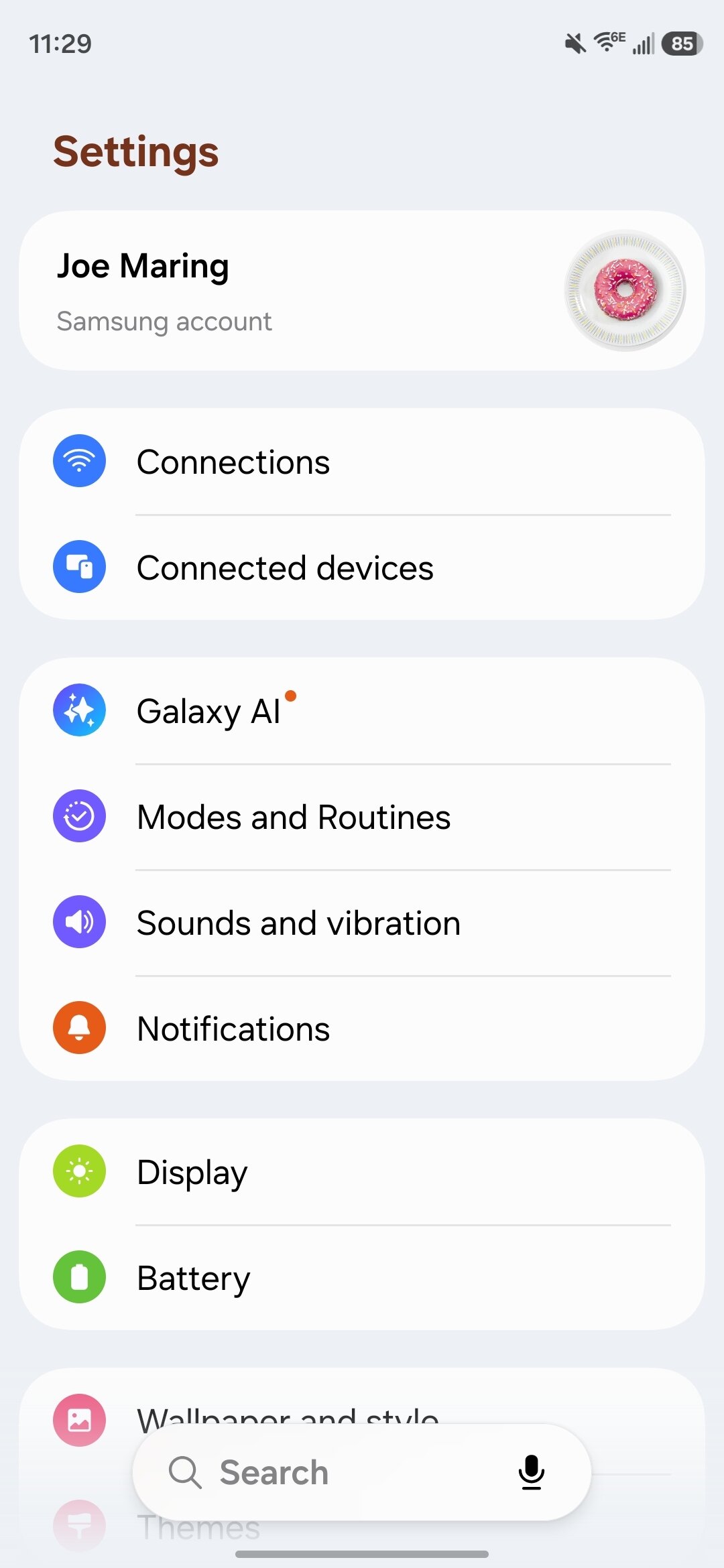 Screenshot showing how to turn off Edge Panels on a Samsung phone.