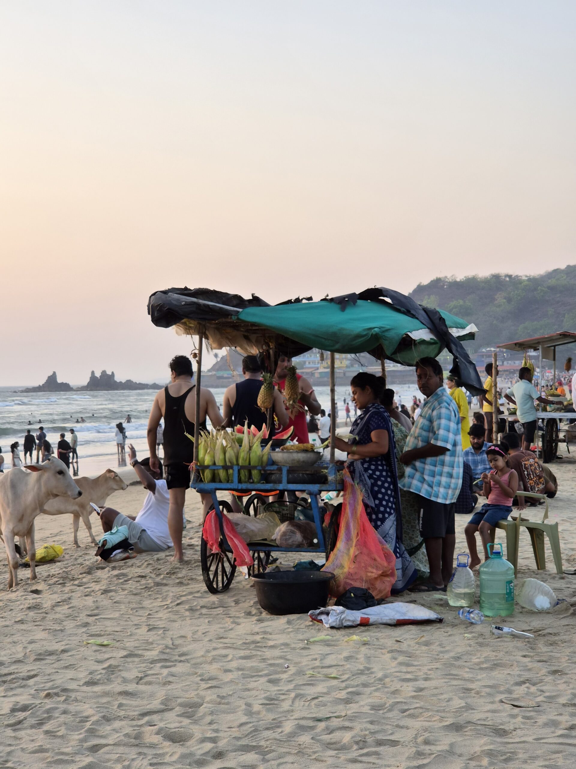Photo of people on a beach at sunset, taken with the Samsung Galaxy S26.