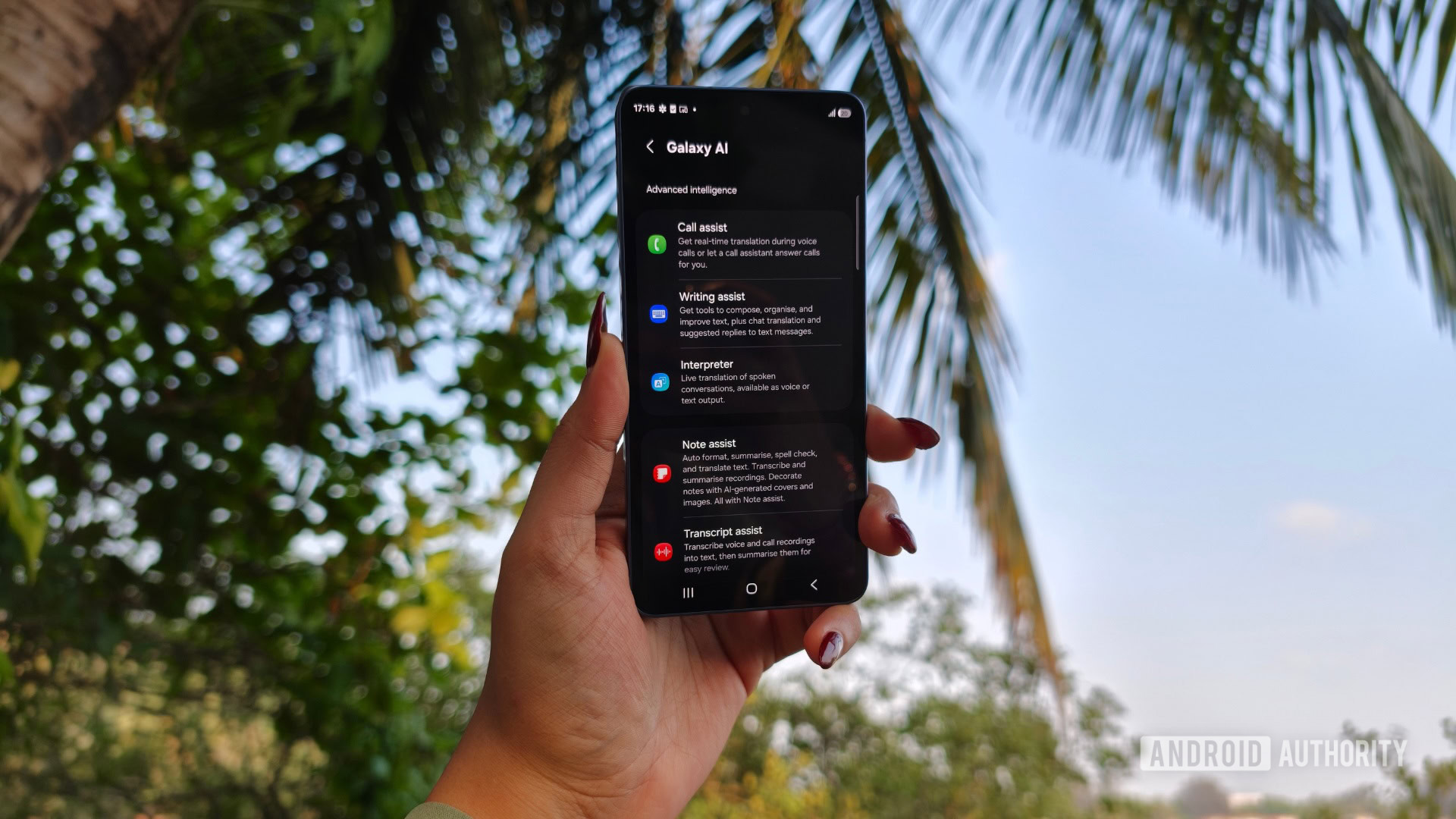 Galaxy AI settings page on the Samsung Galaxy S26.