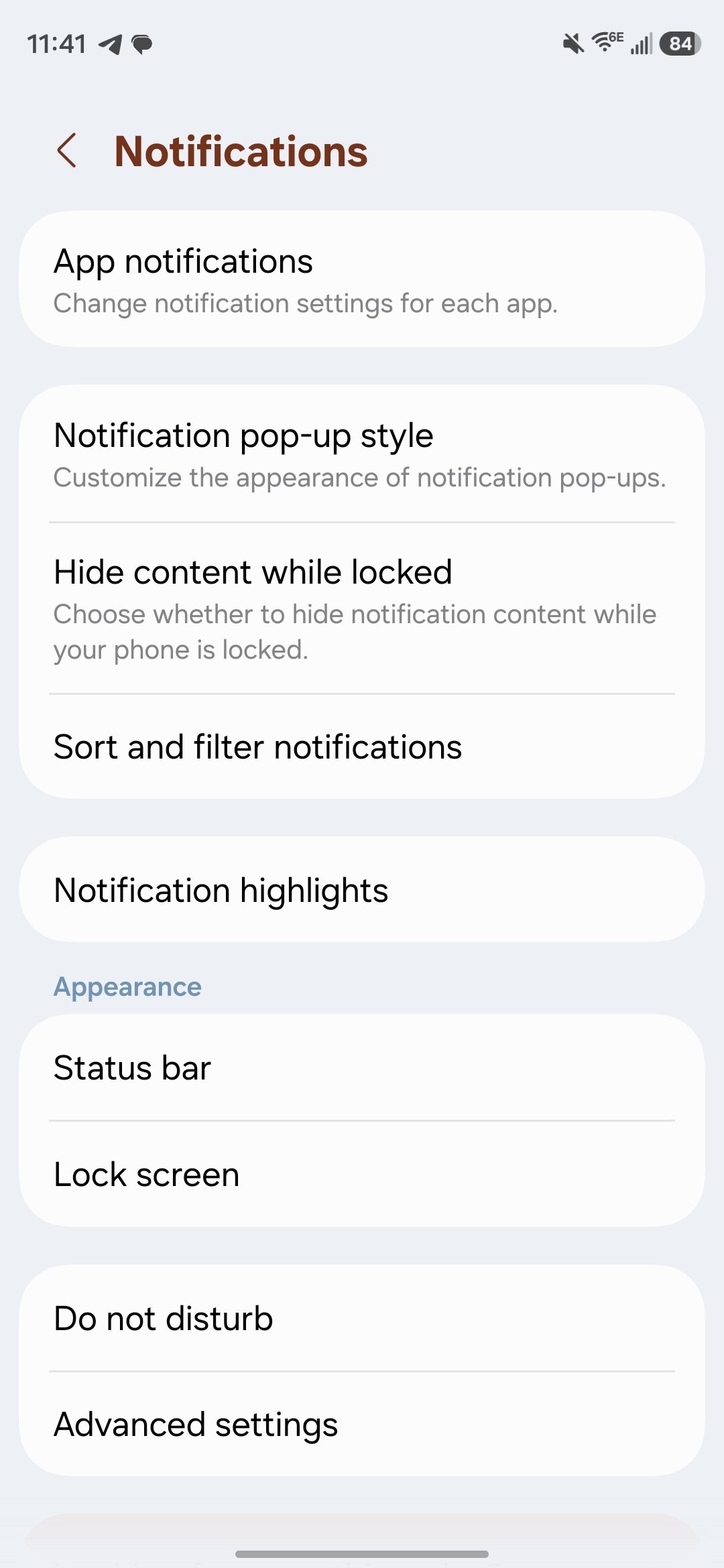 Screenshot showing how to fix lock screen notification icons on Samsung phones.