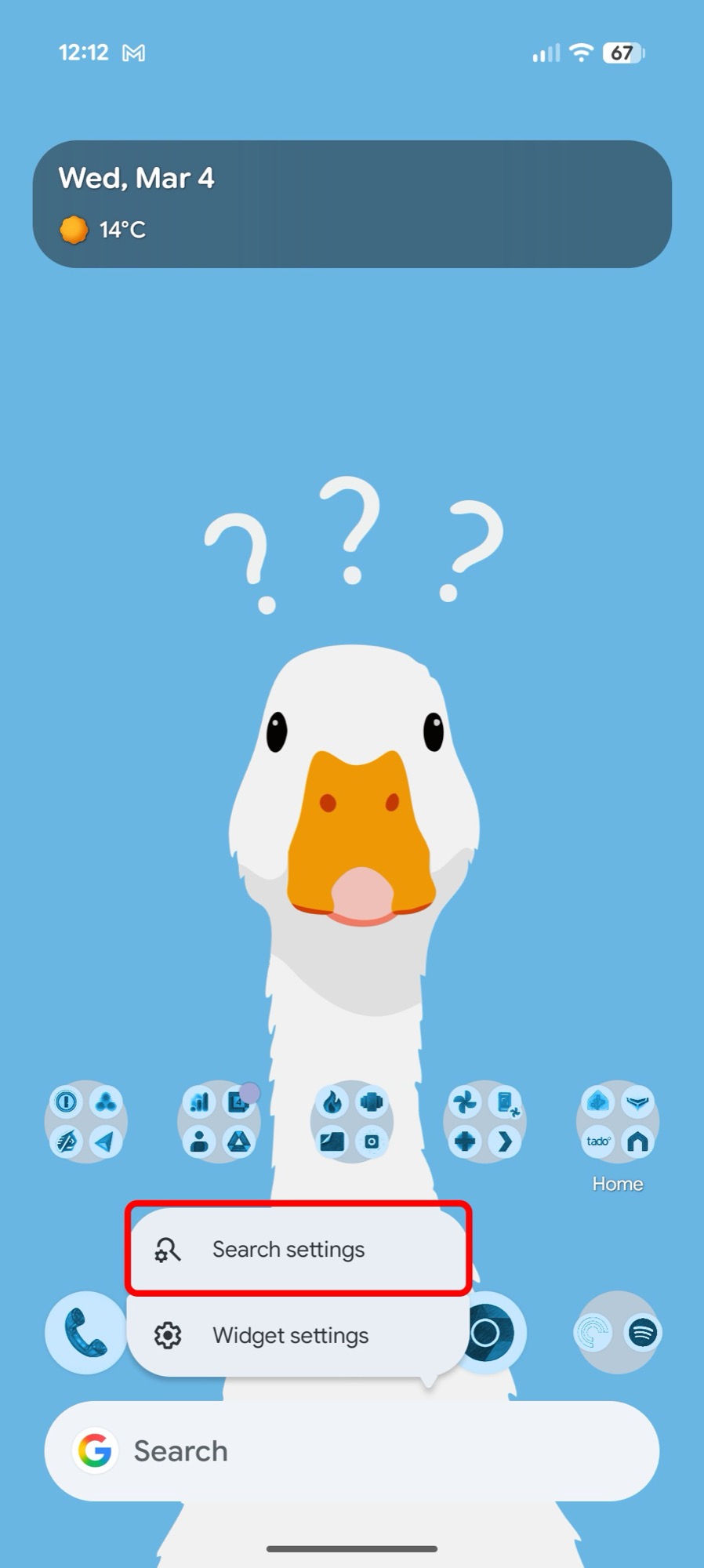 screenshot android 16 qpr3 google search widget search settings