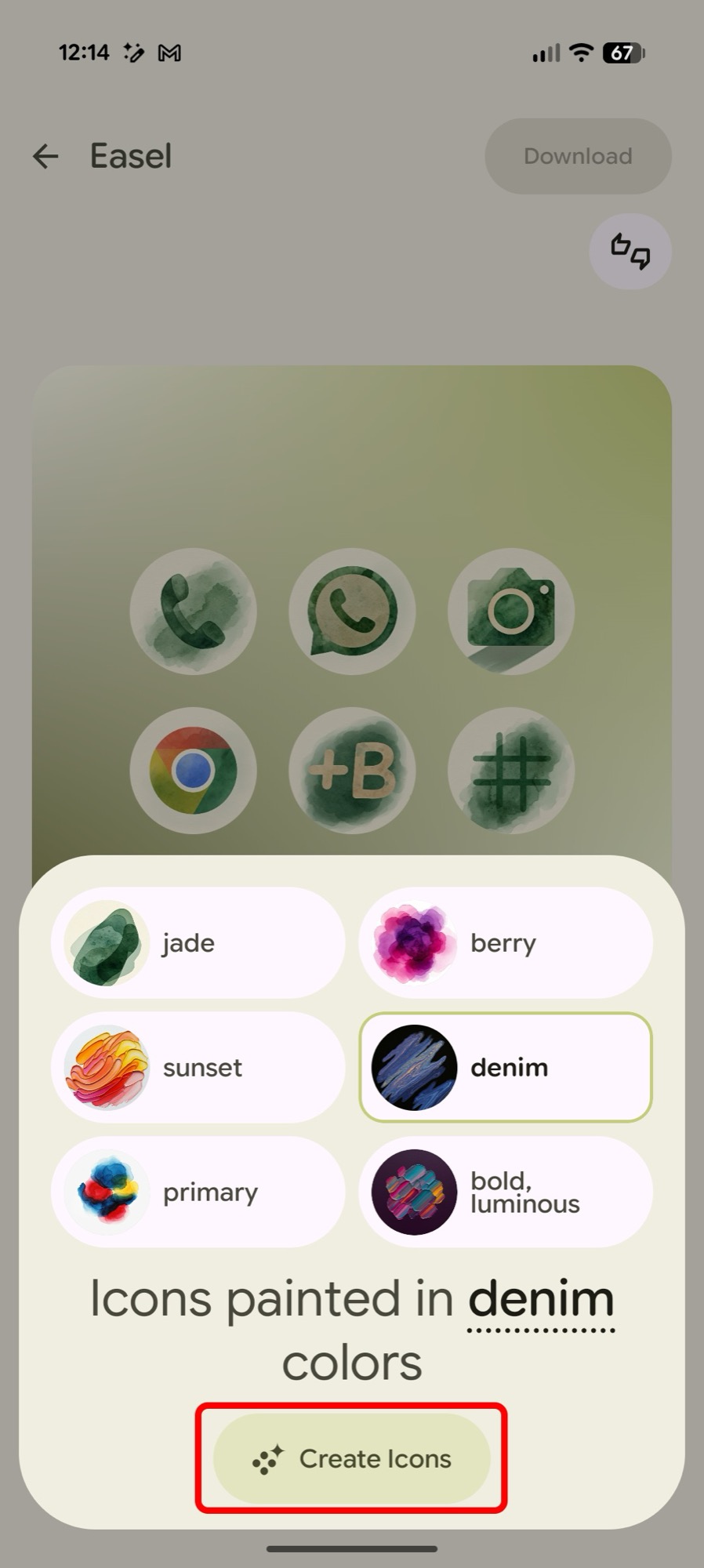 screenshot android 16 qpr3 wallpaper style icons create easel denim