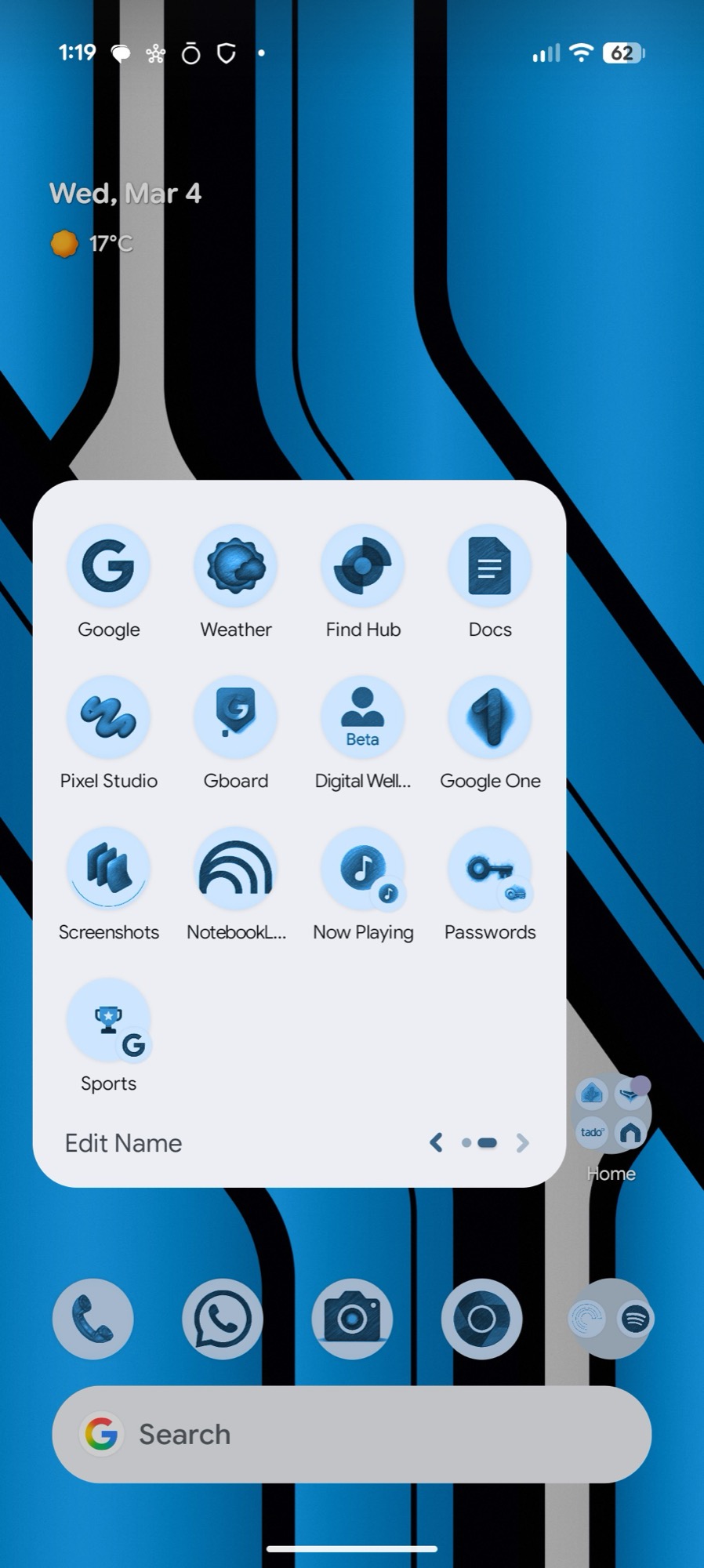 screenshot android 16 qpr3 wallpaper style icons create scribbles blue 4