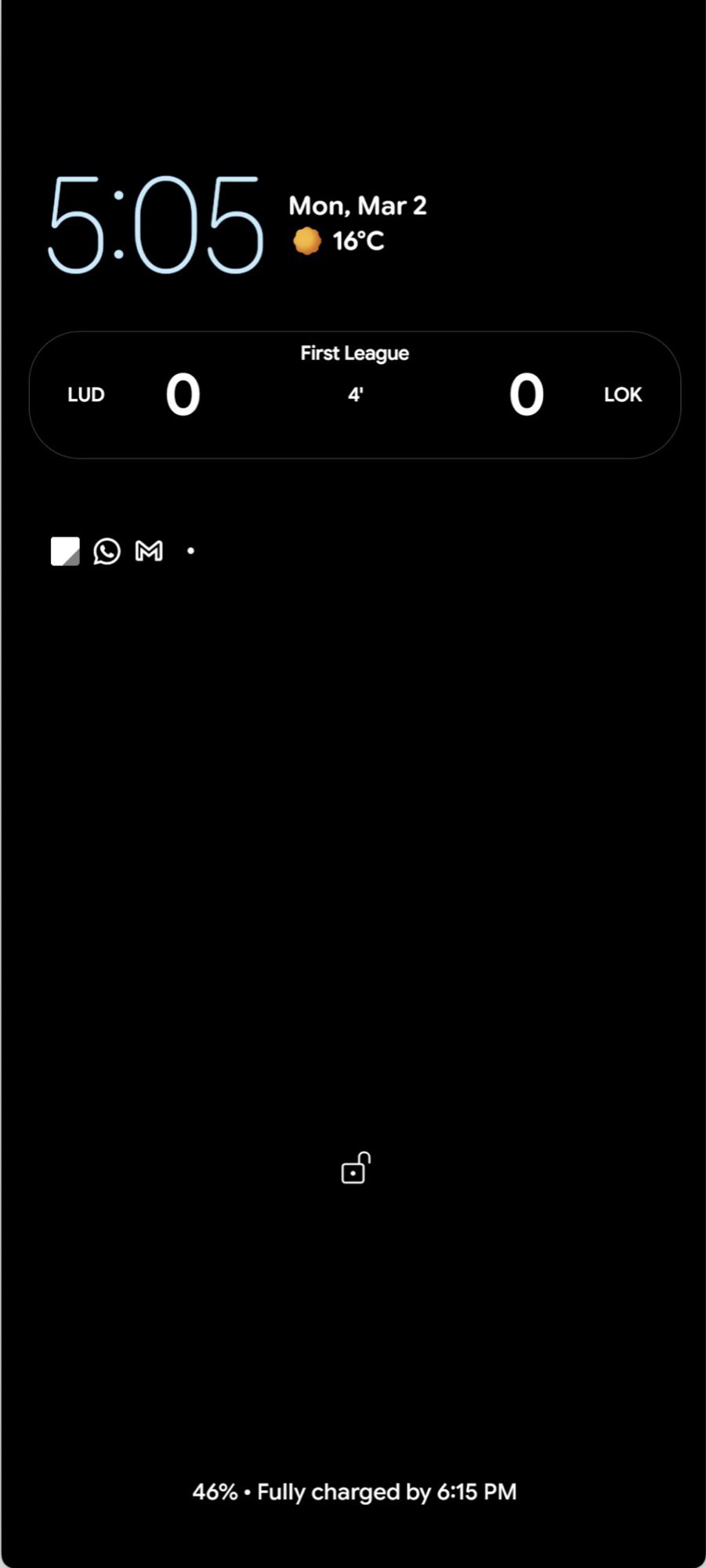 At A Glance sports scores on the always-on display