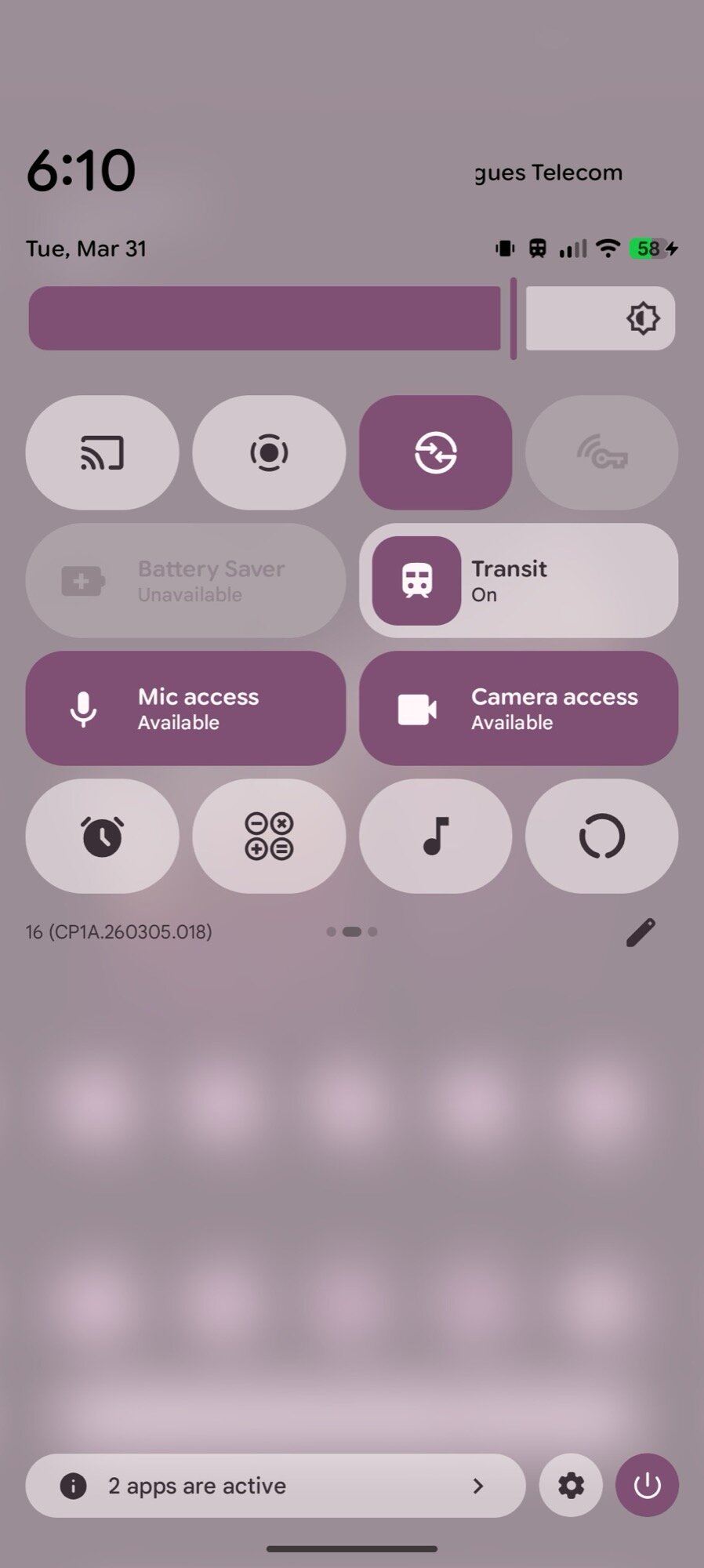 screenshot pixel android modes quick settings tile
