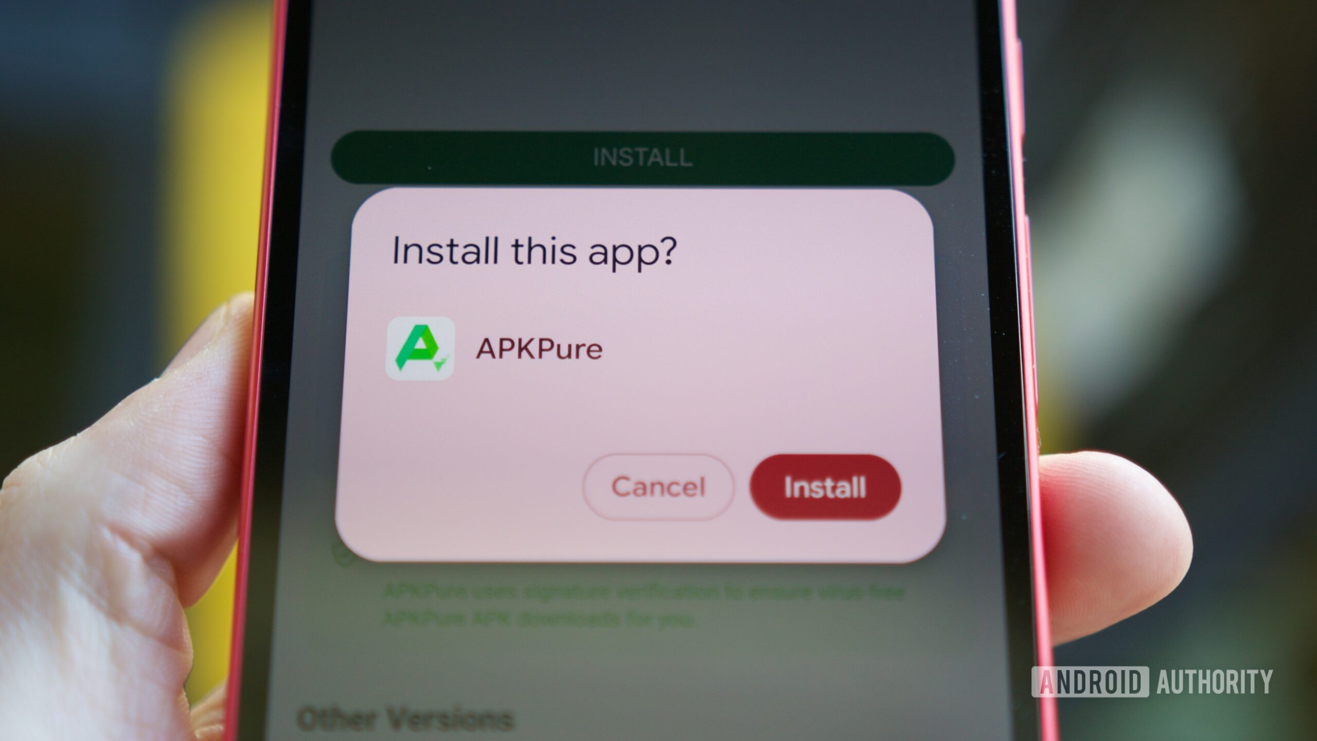 sideloading app hero pixel phone 1 A pop-up for a sideloaded app on an Android phone.