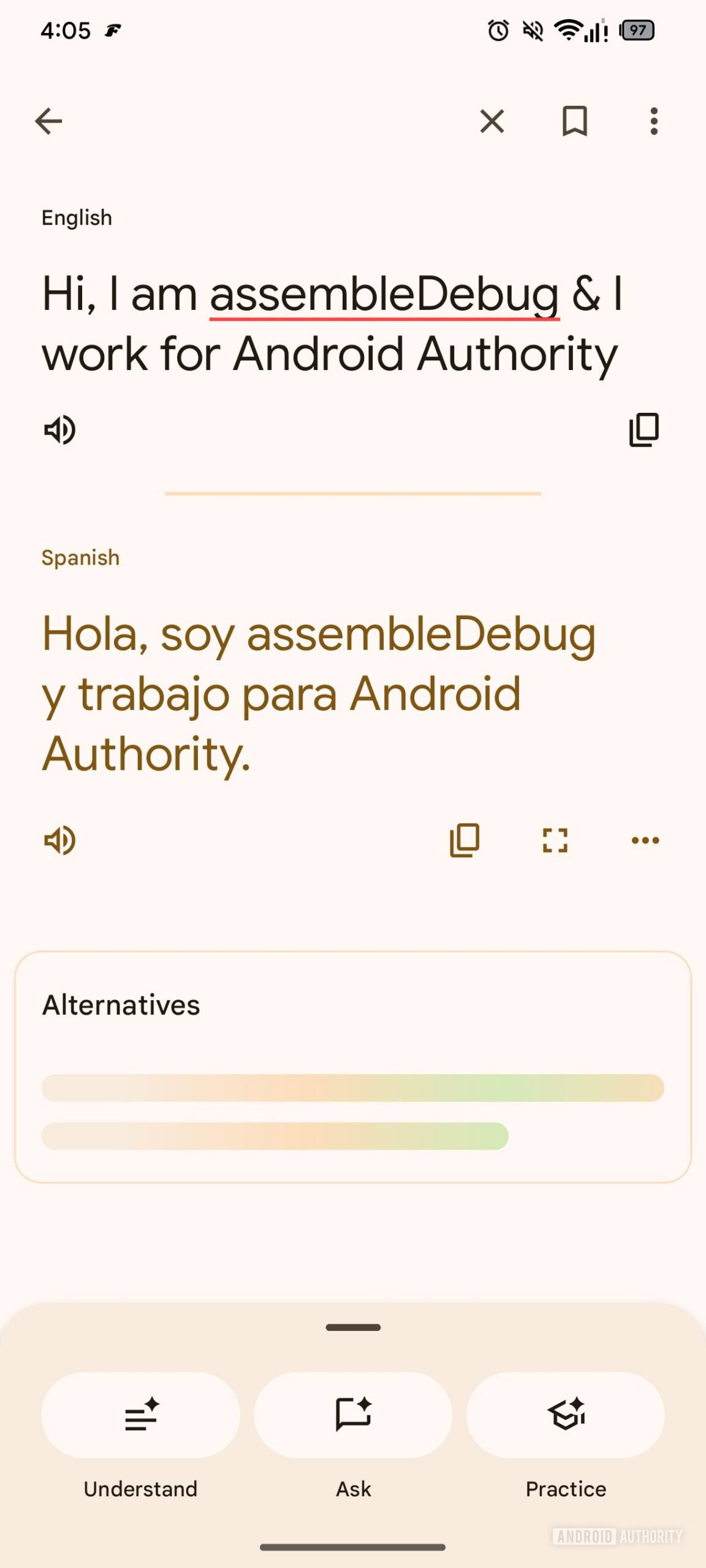 tranlate pronounce practice 1