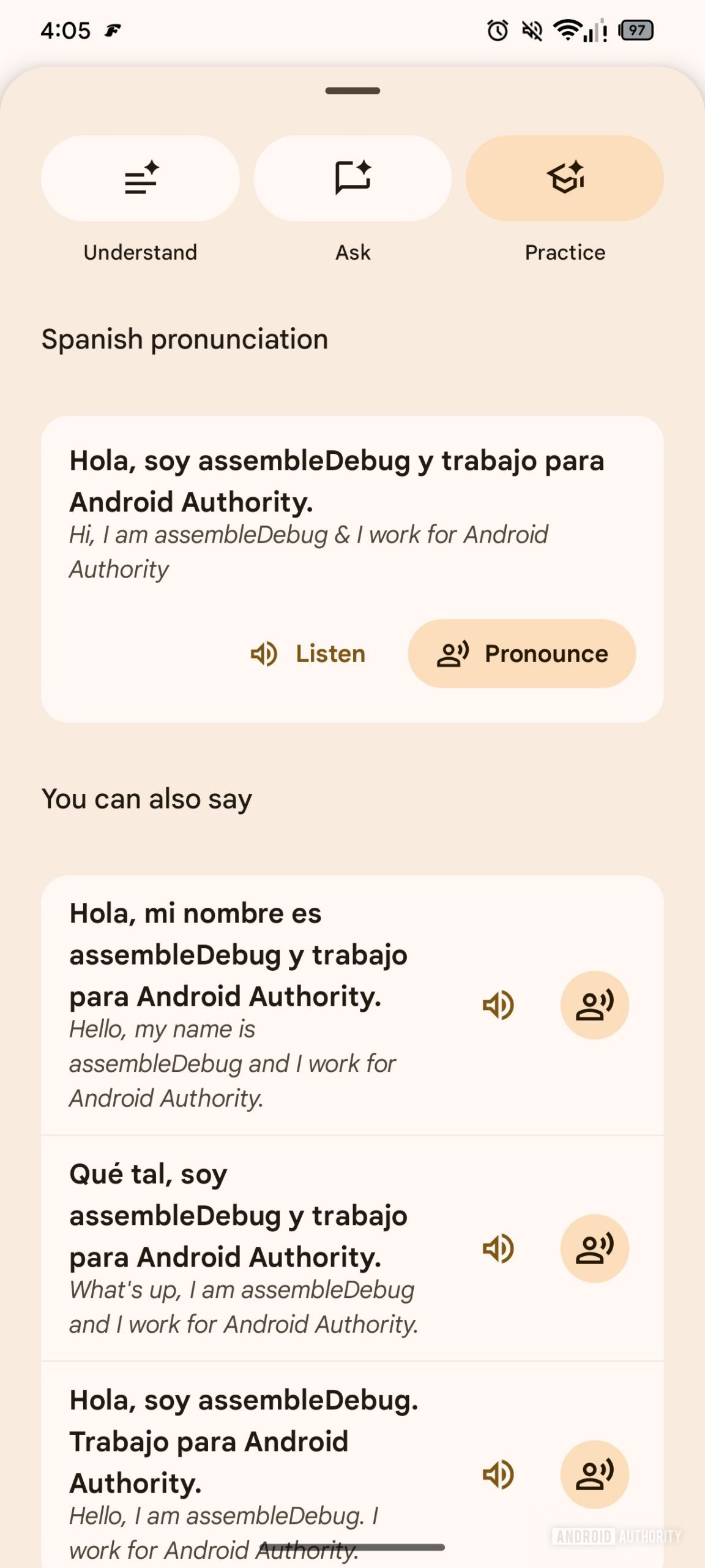 tranlate pronounce practice 2
