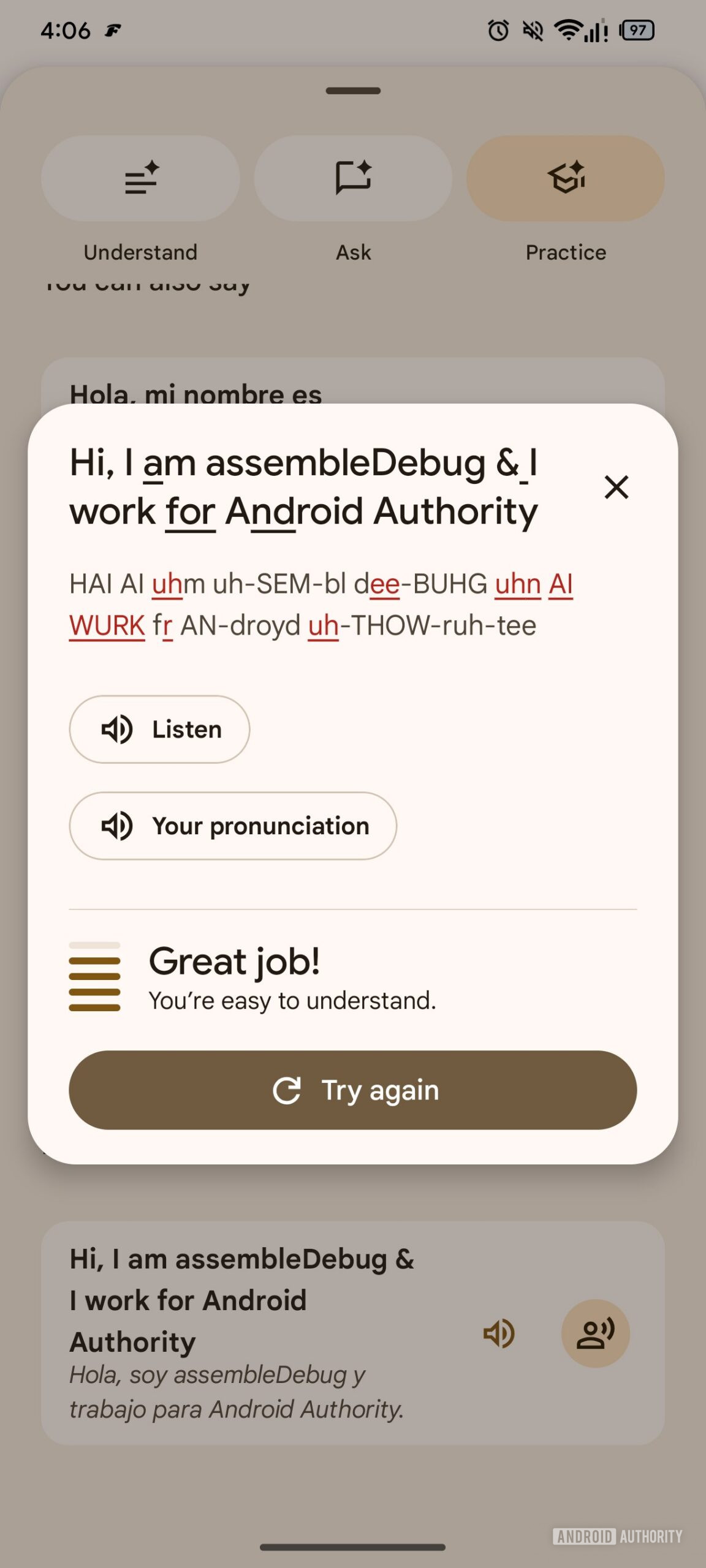 tranlate pronounce practice 5