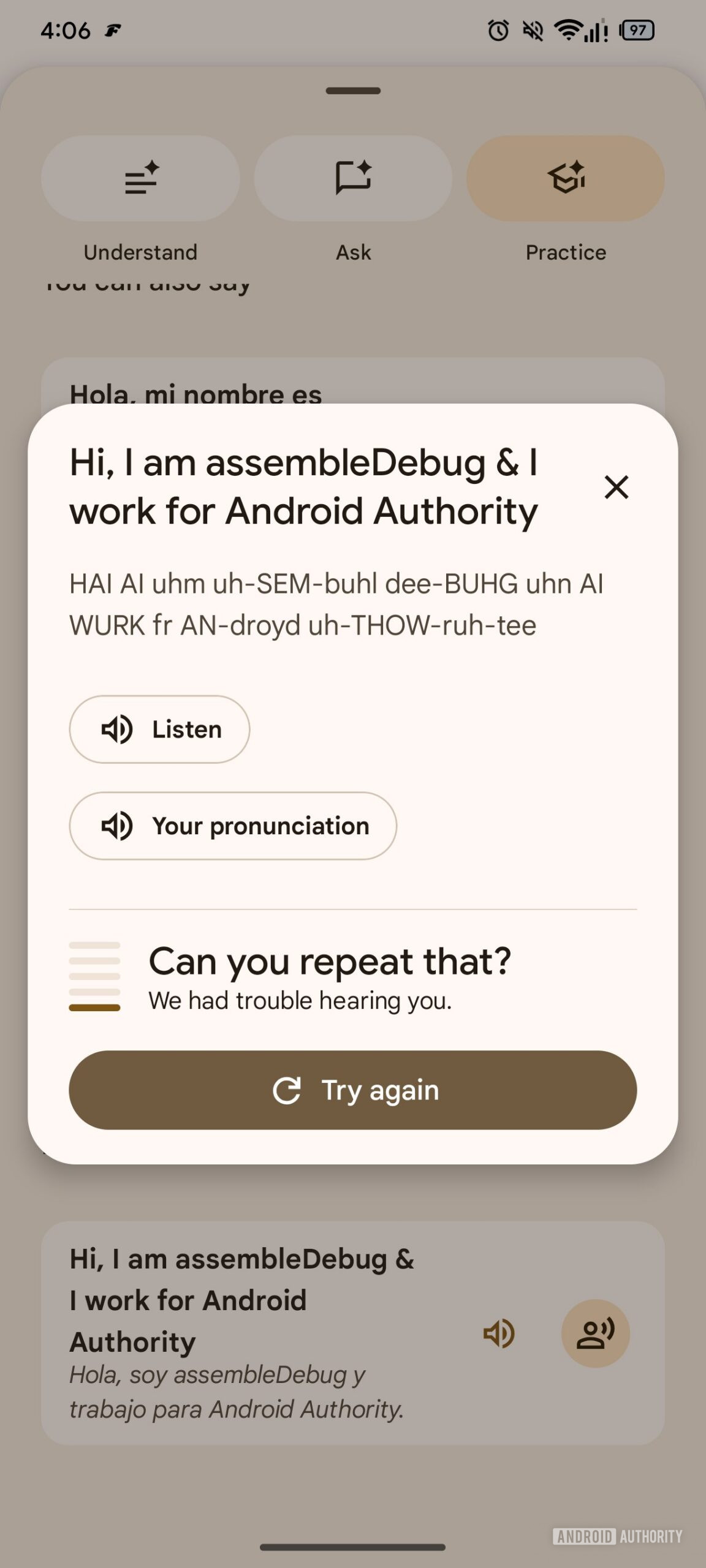 tranlate pronounce practice 6