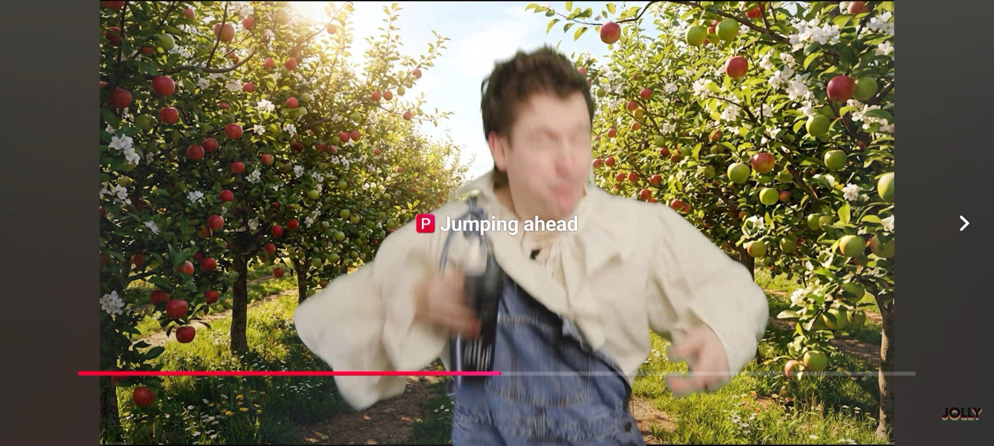 youtube mobile screenshot jumping ahead