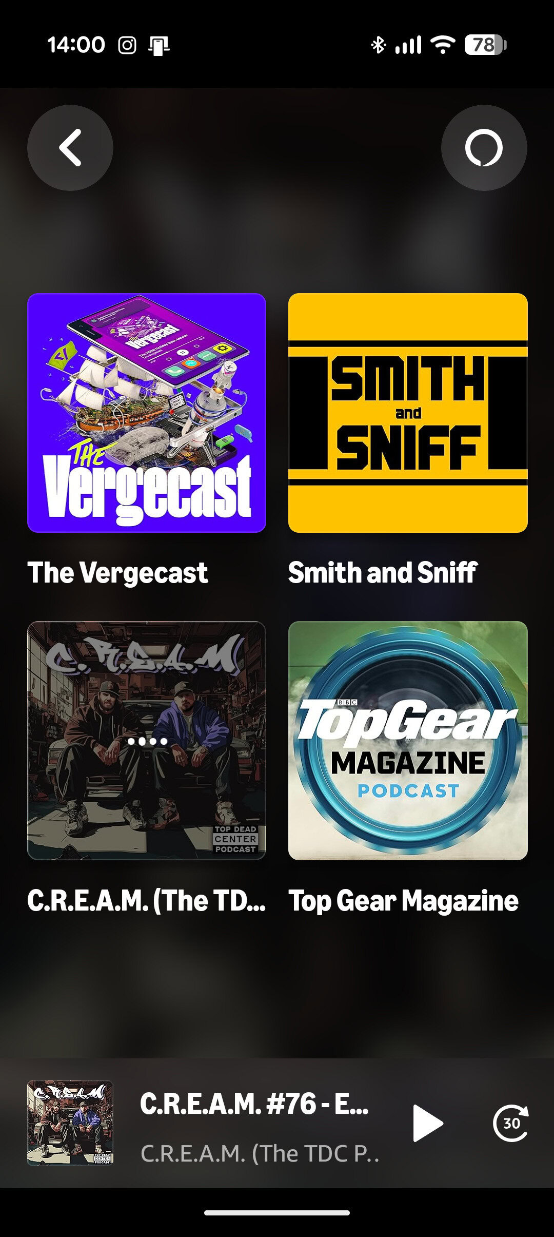 Amazon music podcasts car mode