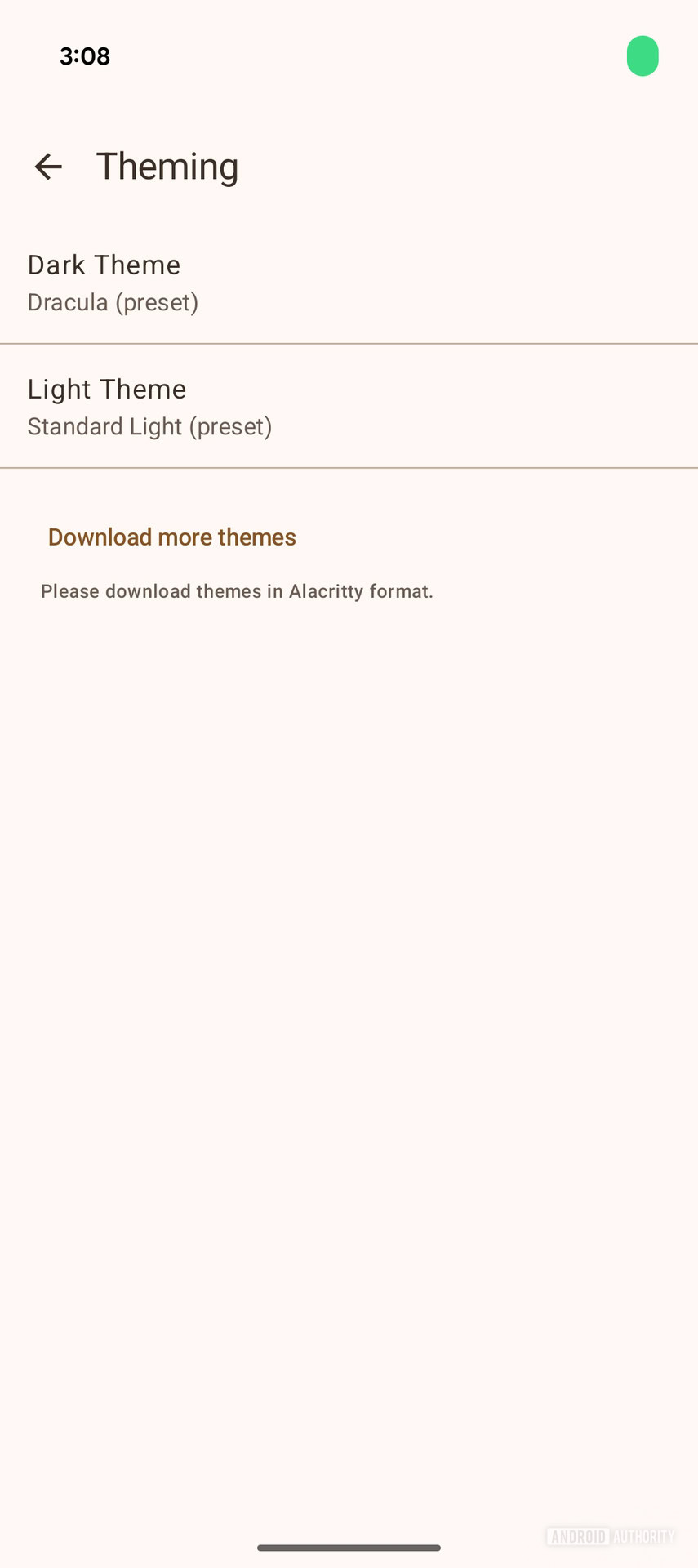 Android 17 QPR1 Beta 1 Terminal app themes (5)