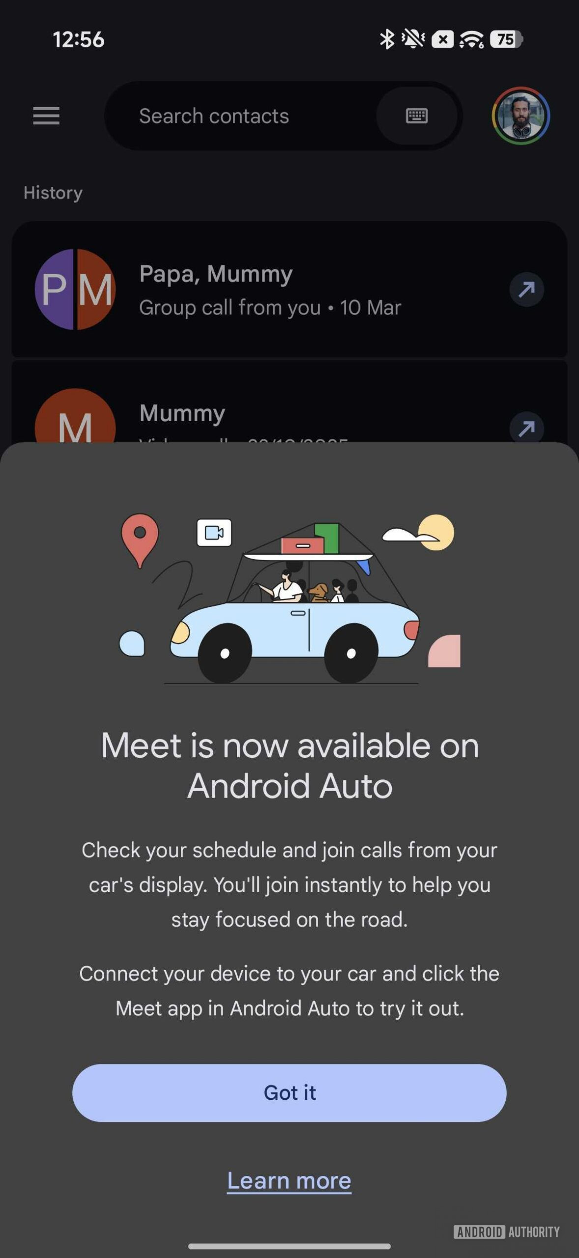 Android Auto Google Meet 2