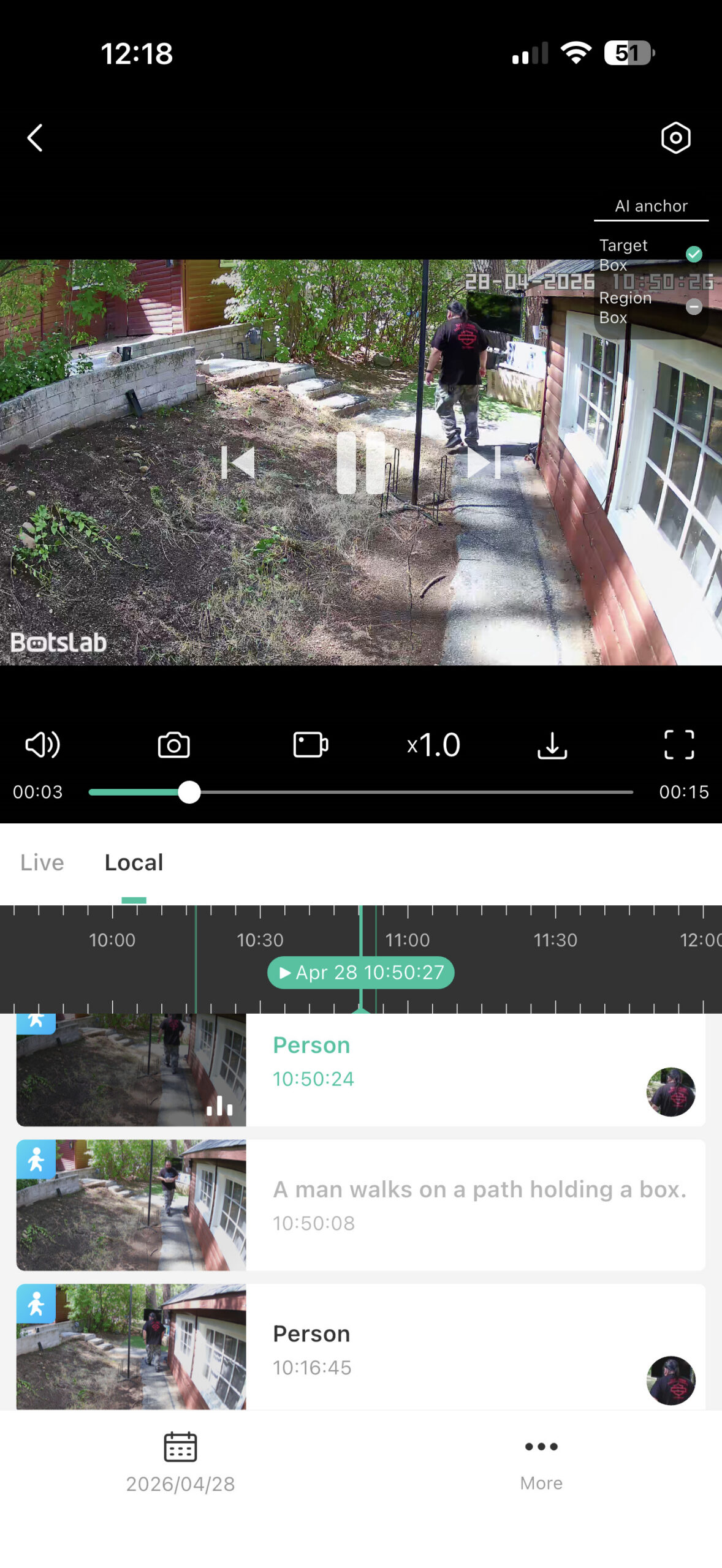 Botslab W510 4K AI Security Camera System AI features screenshots 1