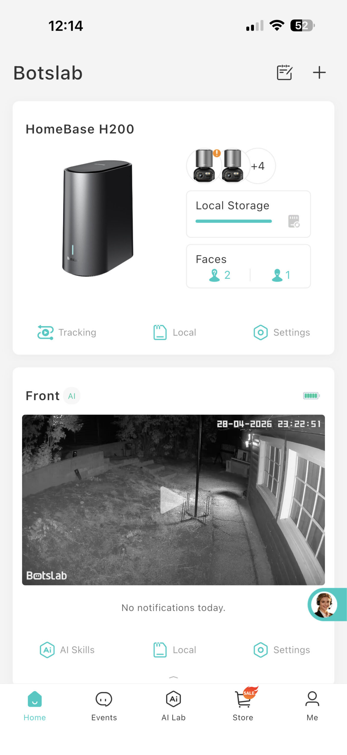 Botslab W510 4K AI Security Camera System app navigation and settings 1
