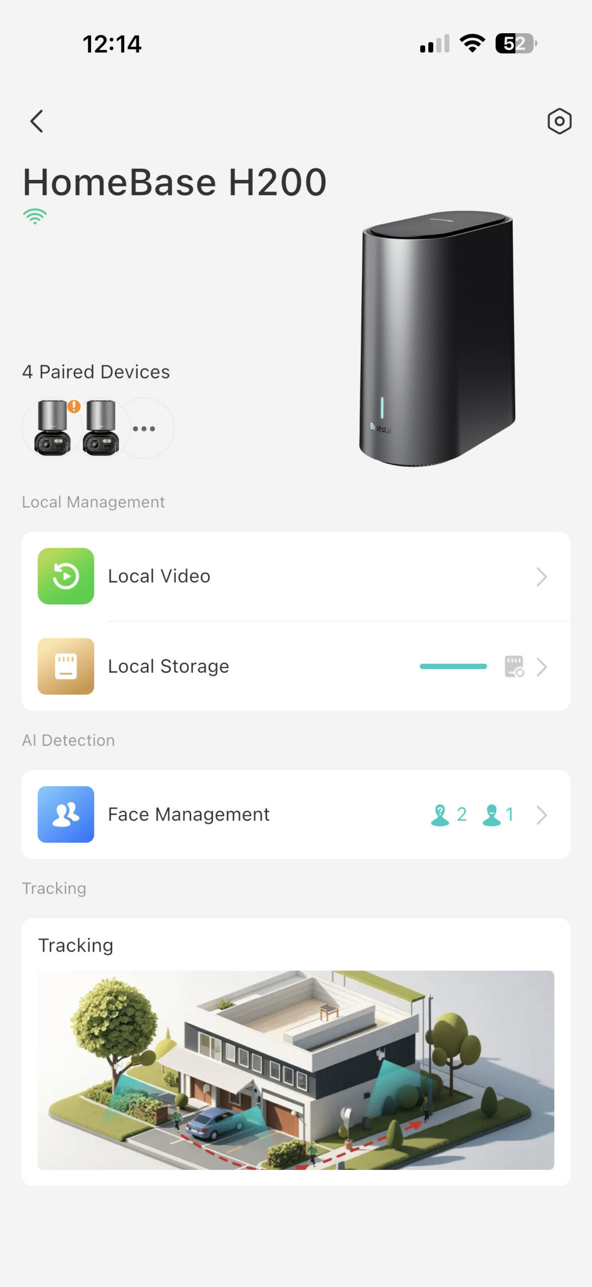 Botslab W510 4K AI Security Camera System app navigation and settings 2