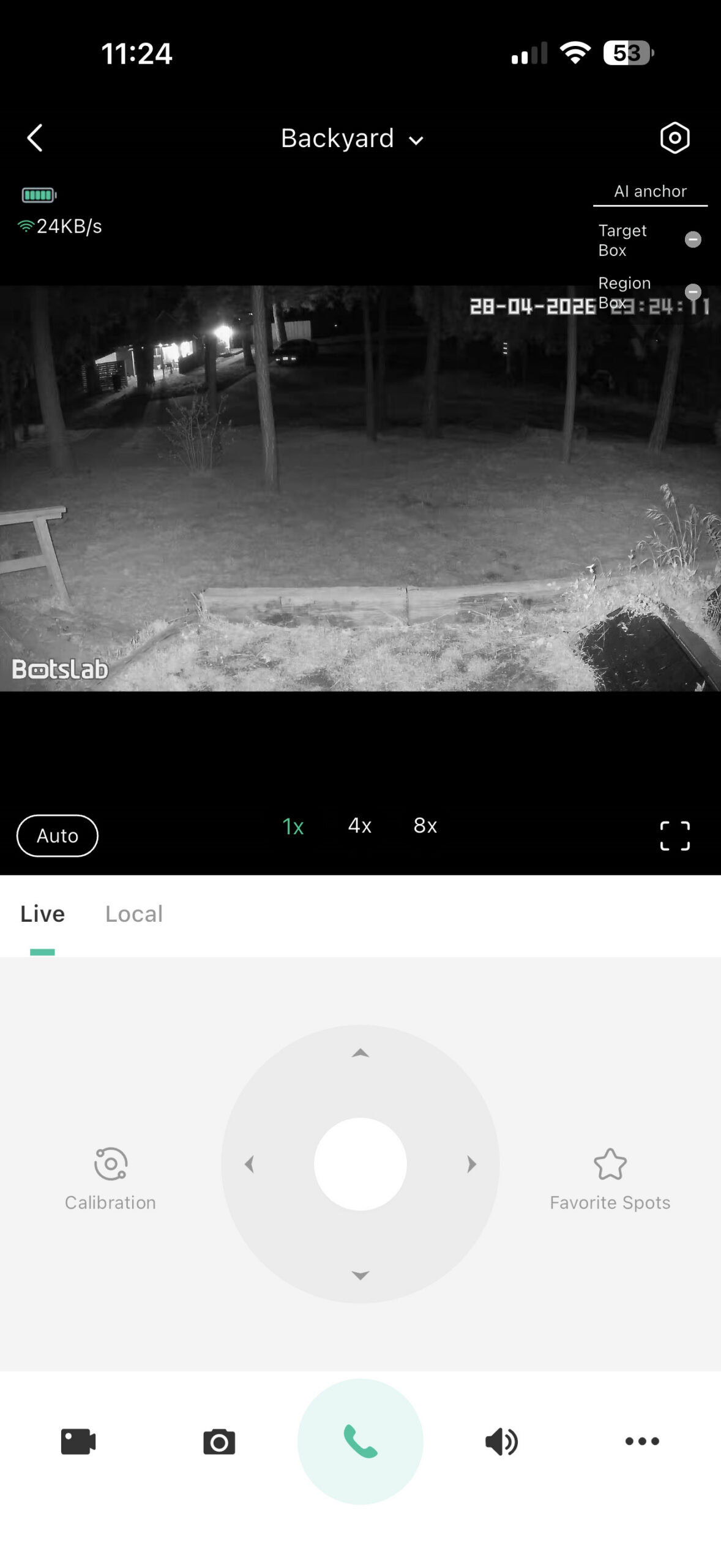 Botslab W510 4K AI Security Camera System color night vision vs infrared screenshots 3