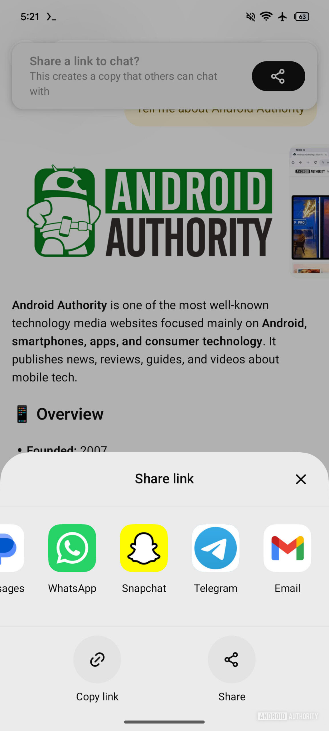 ChatGPT custom share sheet 2