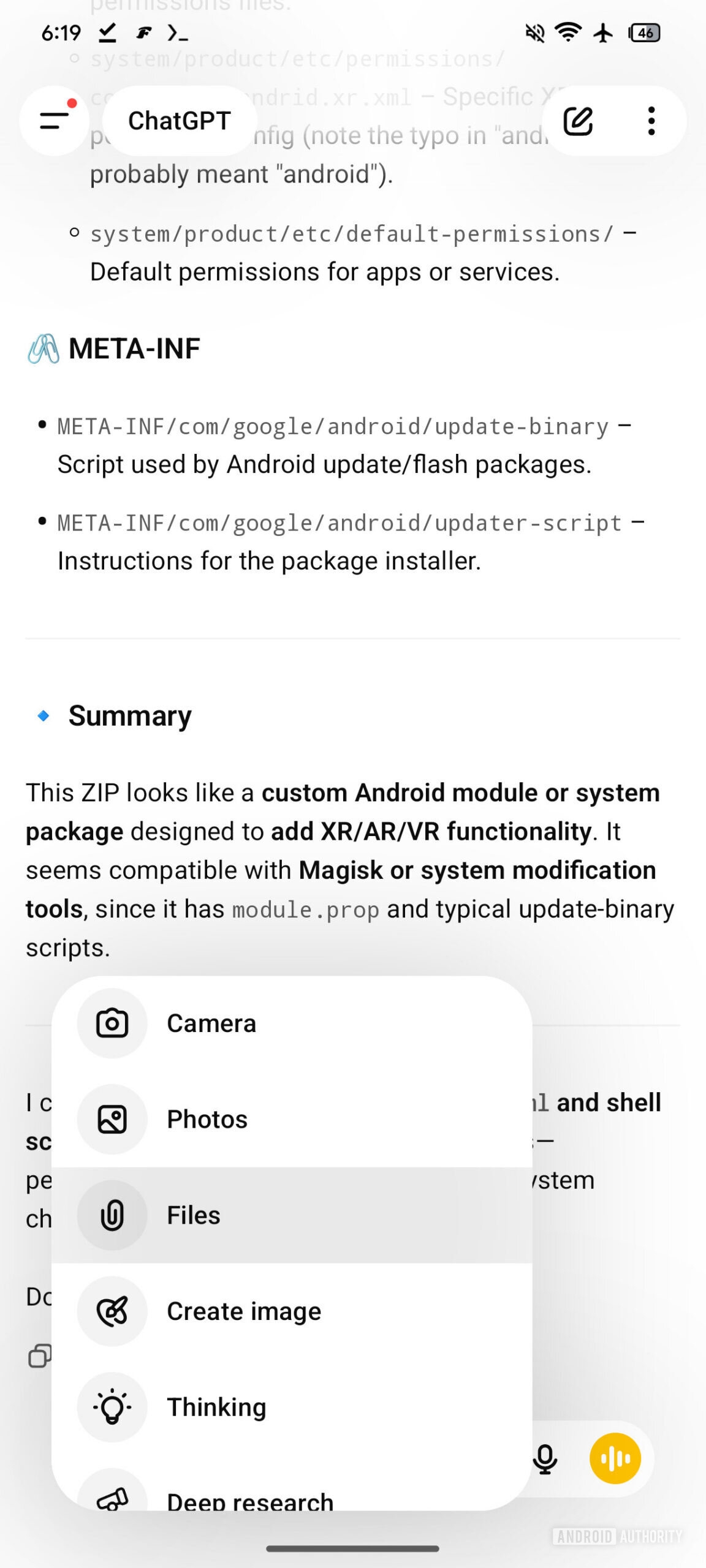 ChatGPT file attachment
