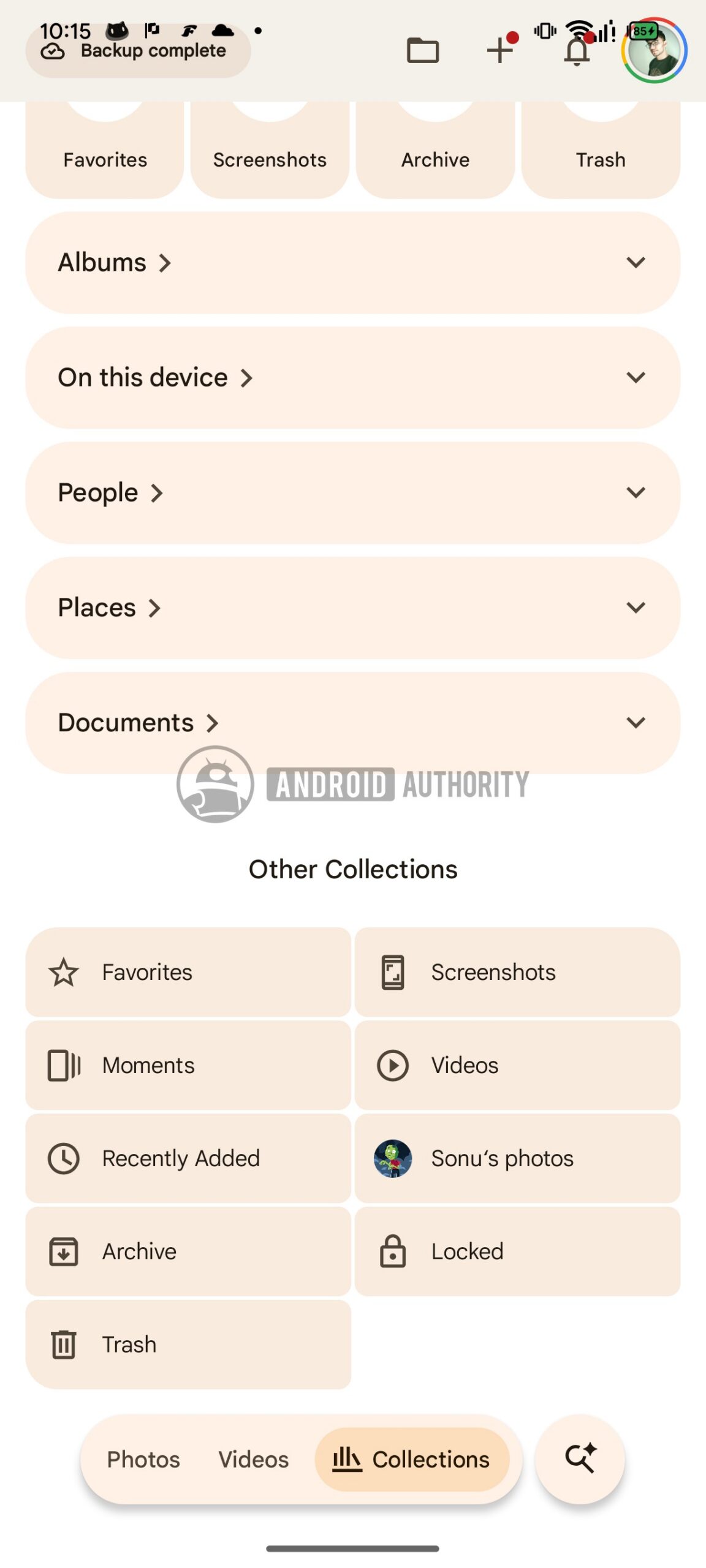 Google Photos Collections Tab Upcoming UI 4 watermarked