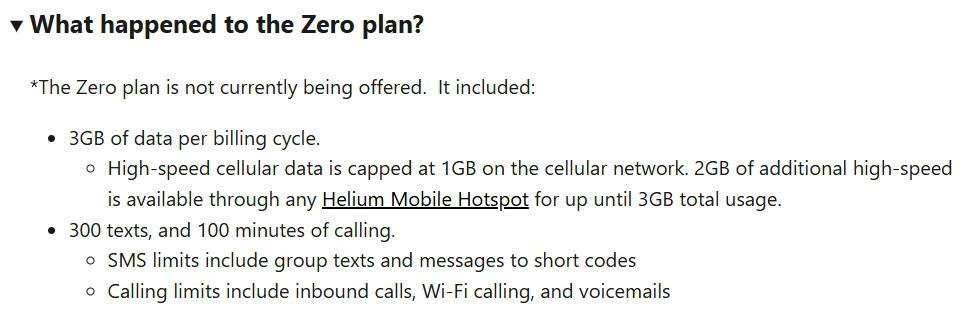 Helium Mobile Zero Plan being discontinued (2)