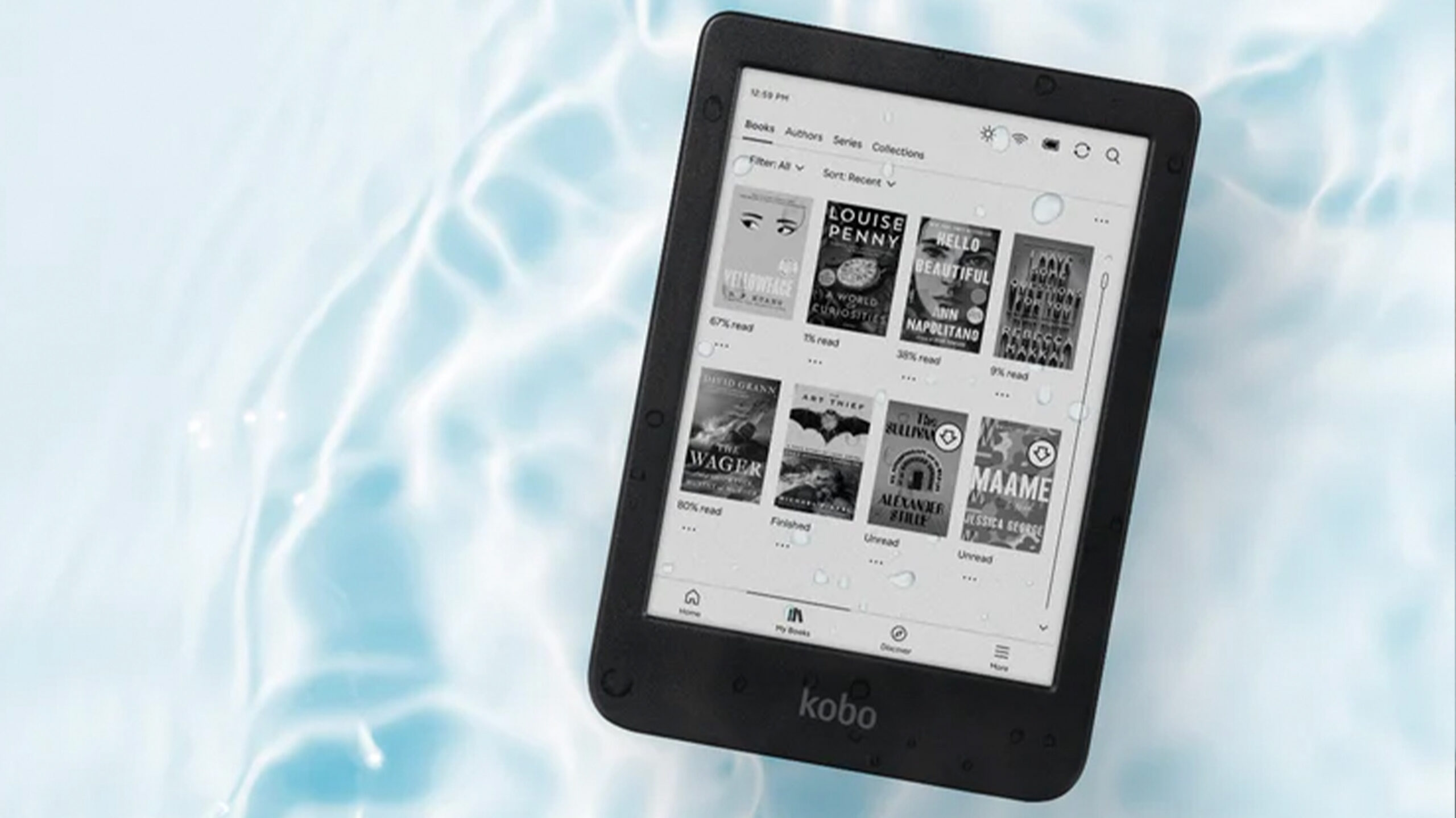 The Kobo Clara BW is water resistant.