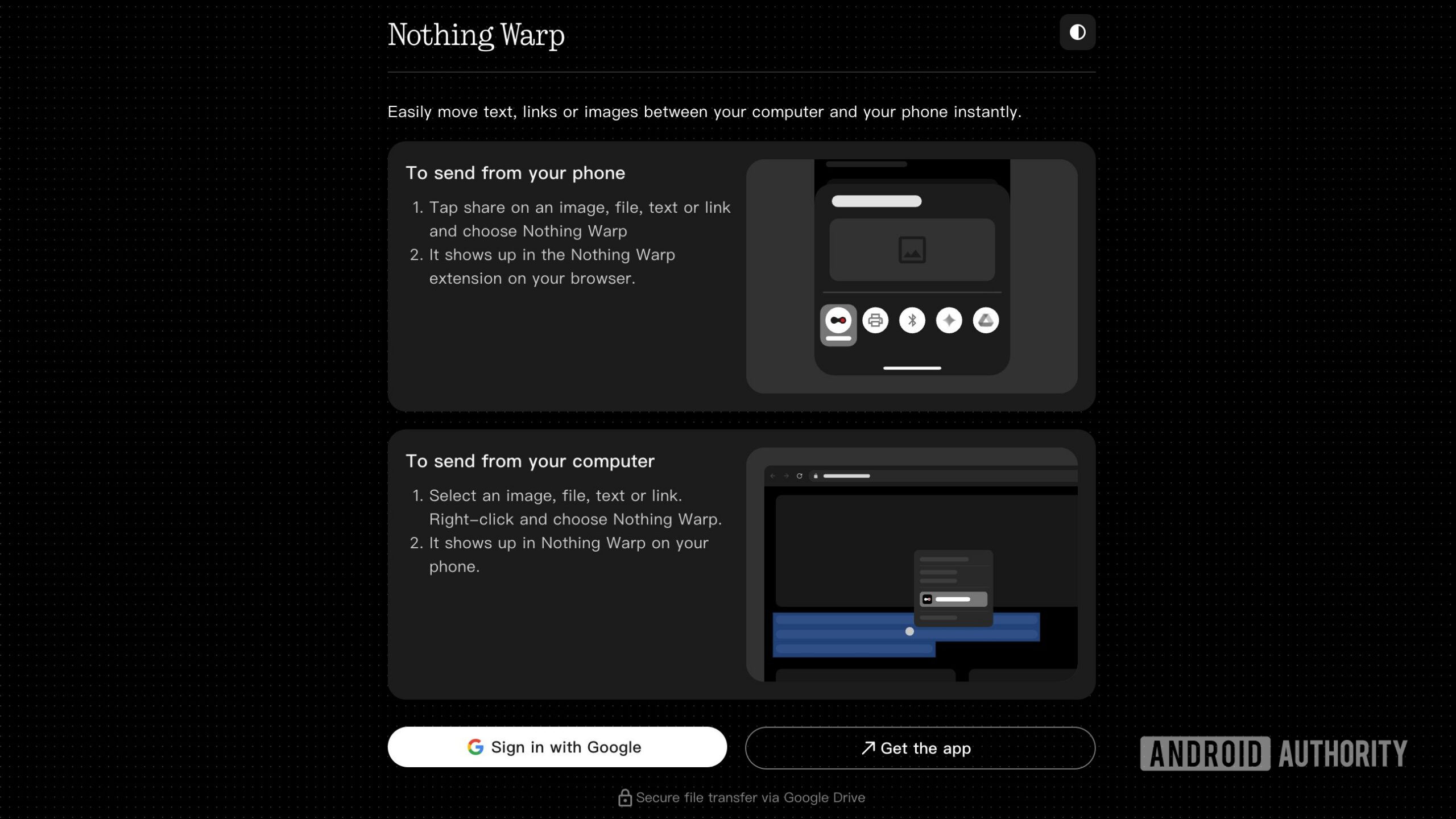 Nothing Warp How it works
