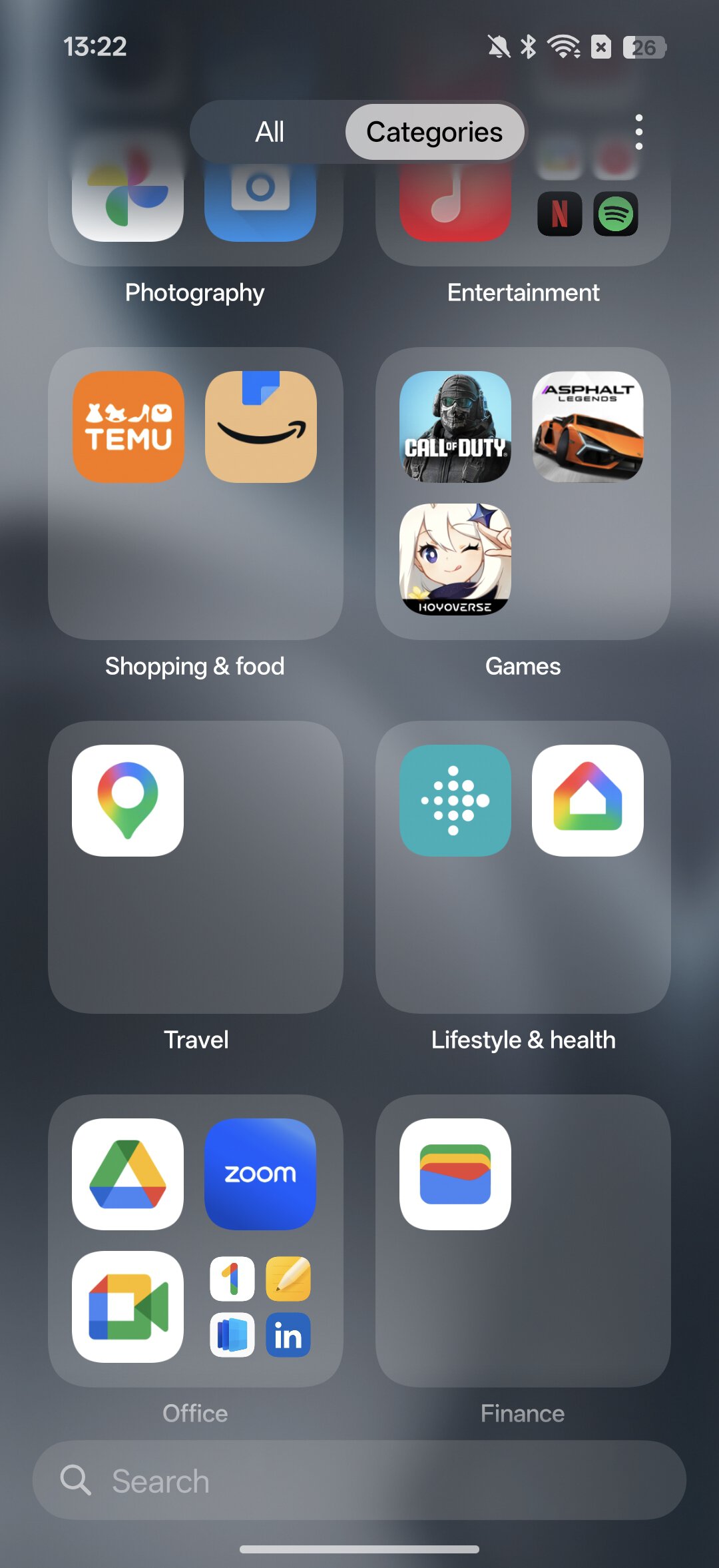OPPO Find X9 Pro App Categories