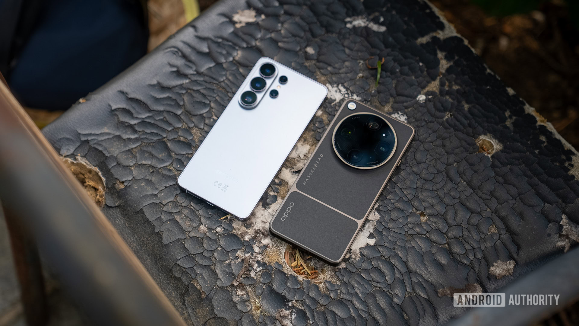 Oppo Find X9 Ultra lay down with Galaxy S26 Ultra