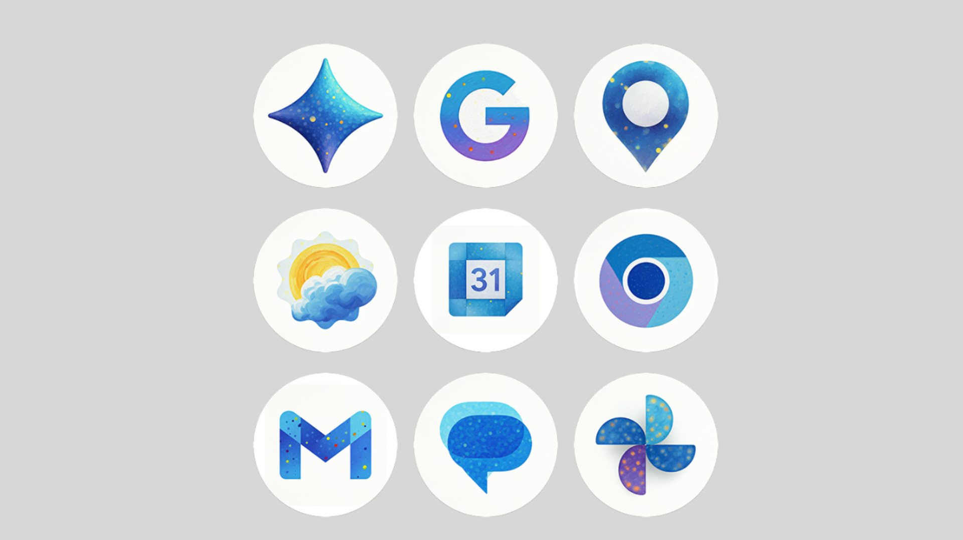 Pixel 10a Isai Blue icons 1