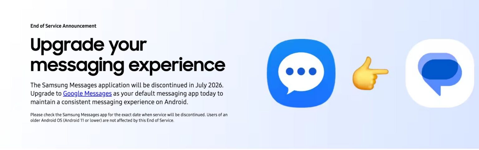 What happens to Samsung Messages users?