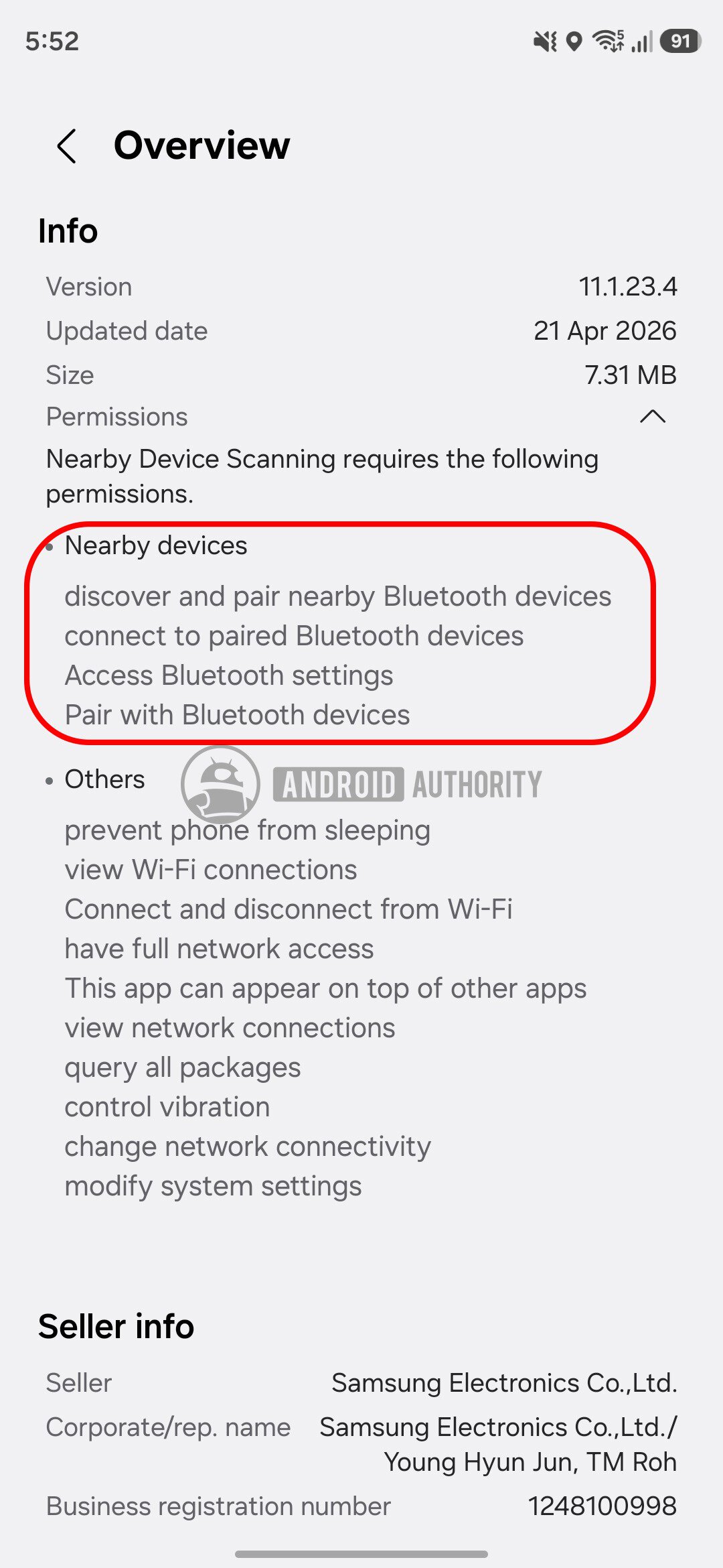 Samsung Neaby Device Scanning watermarked