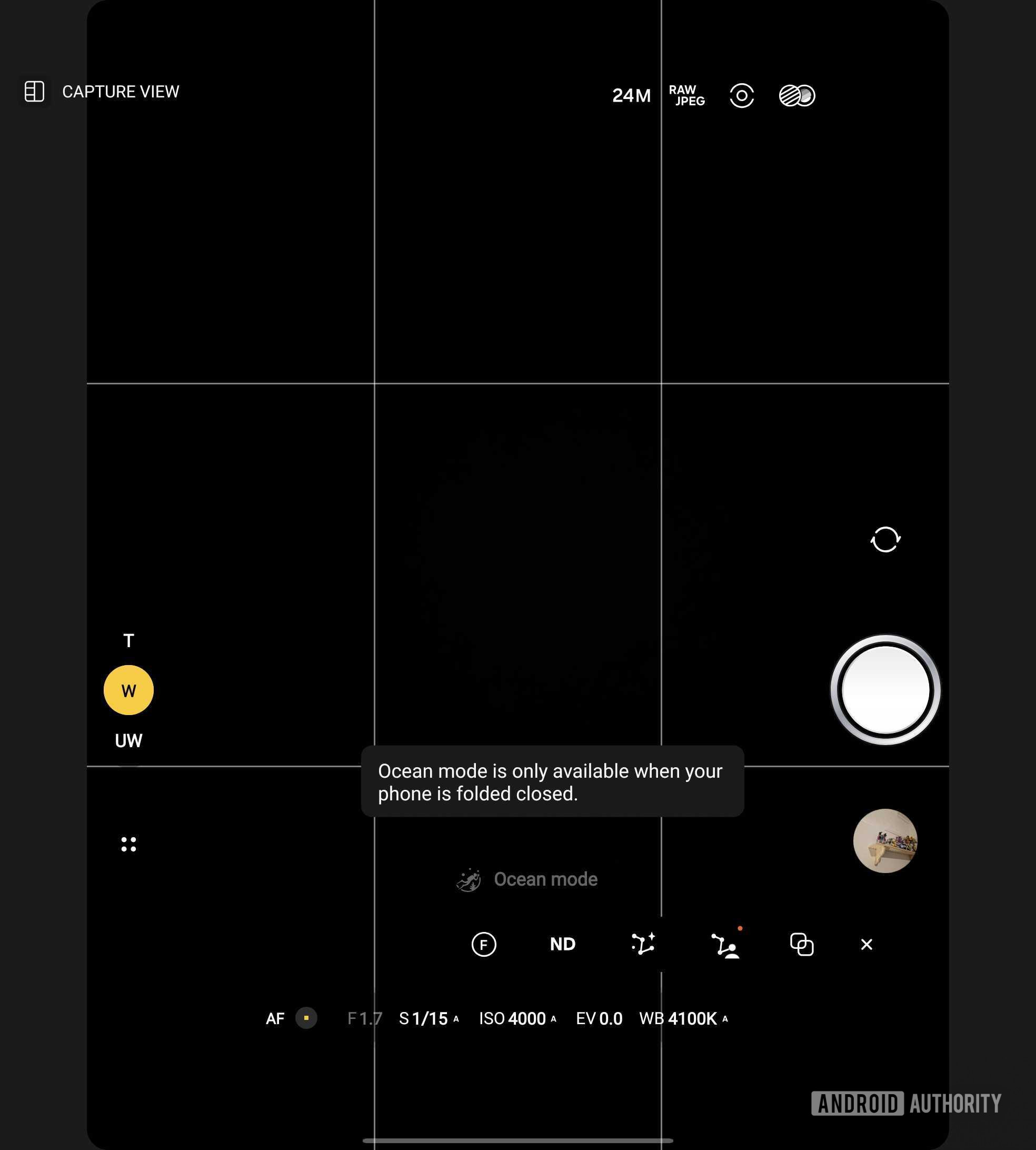 Expert RAW Ocean Mode