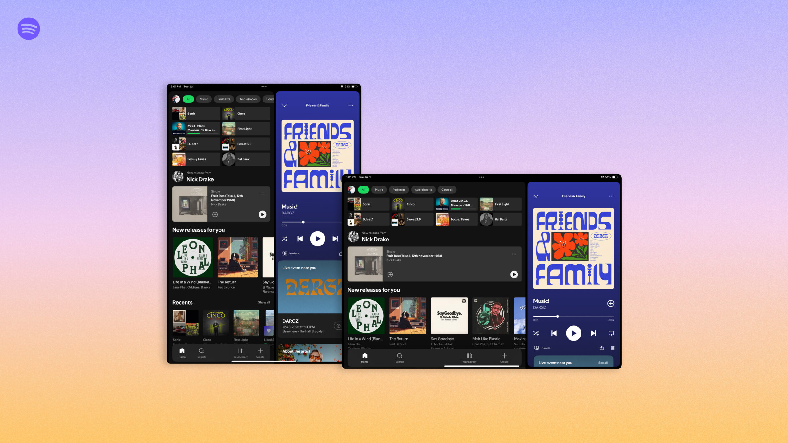 Spotify Refreshed tablet layout 2 Spotify Refreshed tablet layout 2