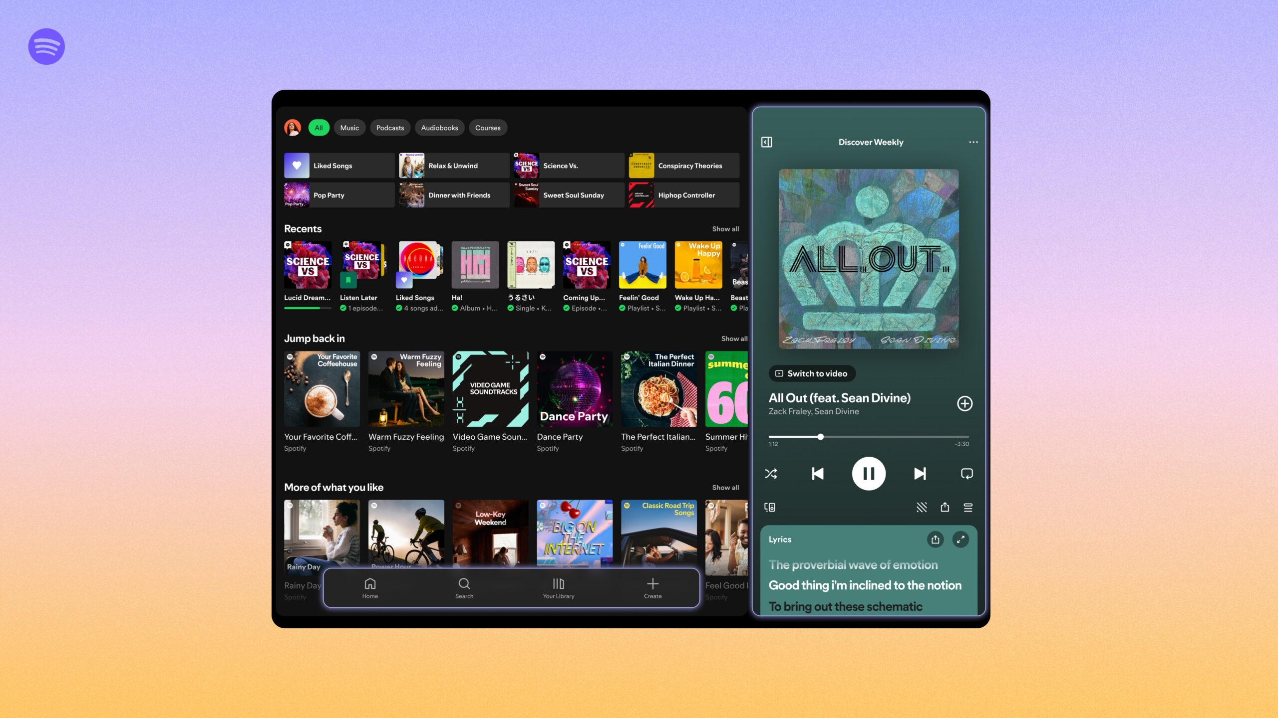 Spotify Refreshed tablet layout 3 Spotify Refreshed tablet layout 3